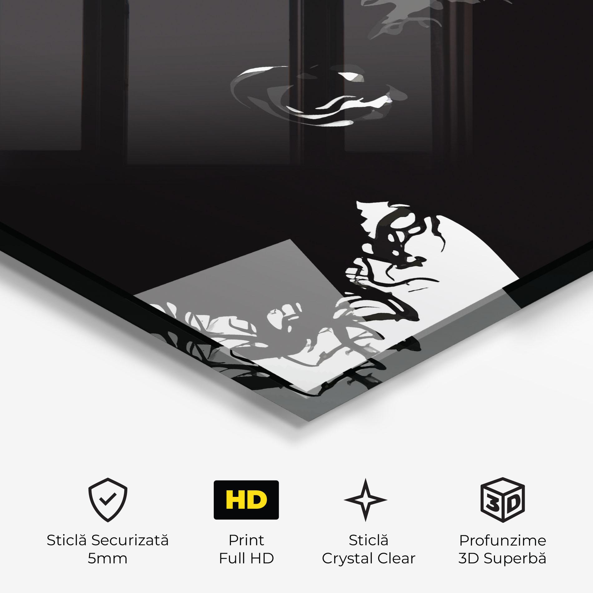 Tablou Sticla Black African Woman mockup 3