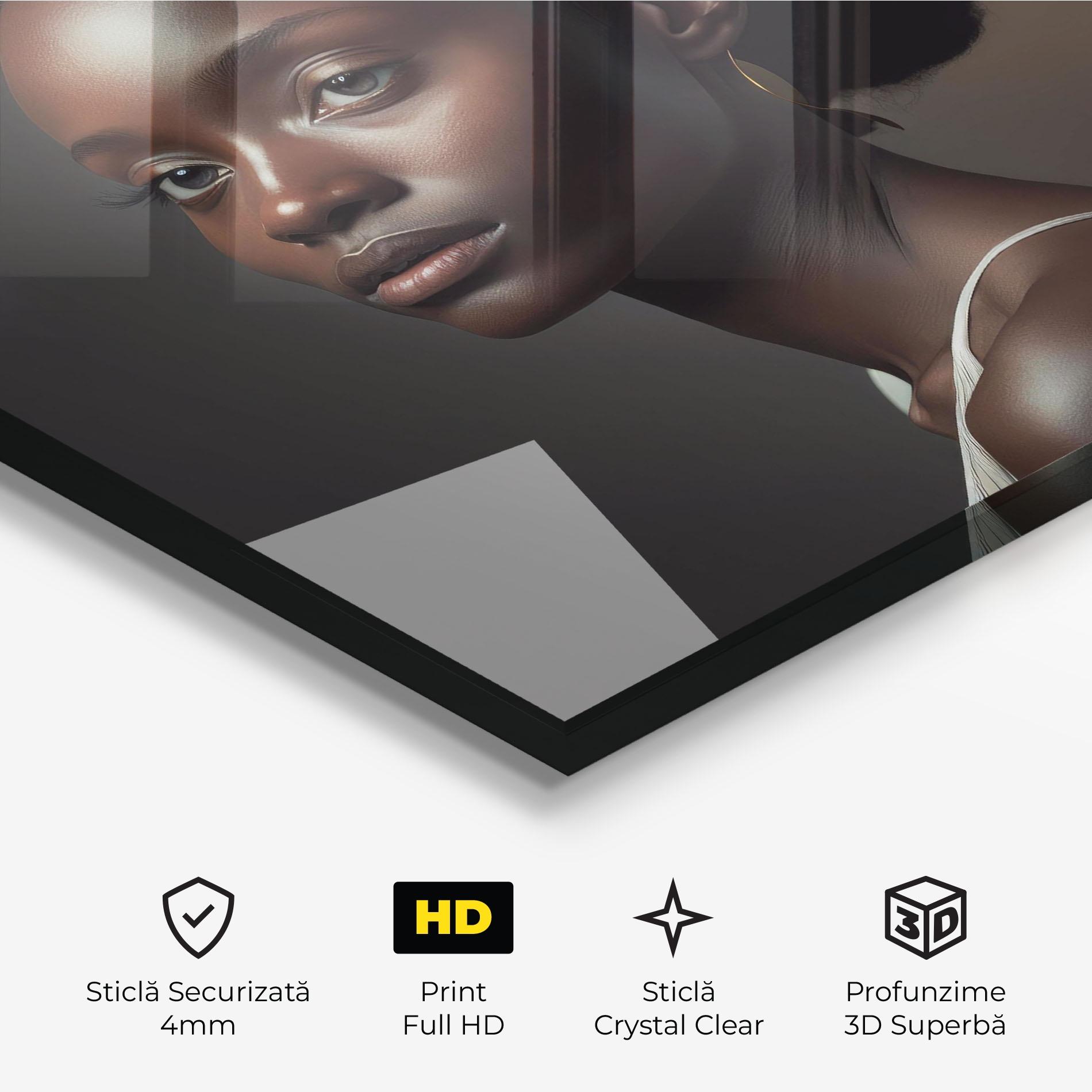 Tablou Sticla African Natural Makeup mockup 3