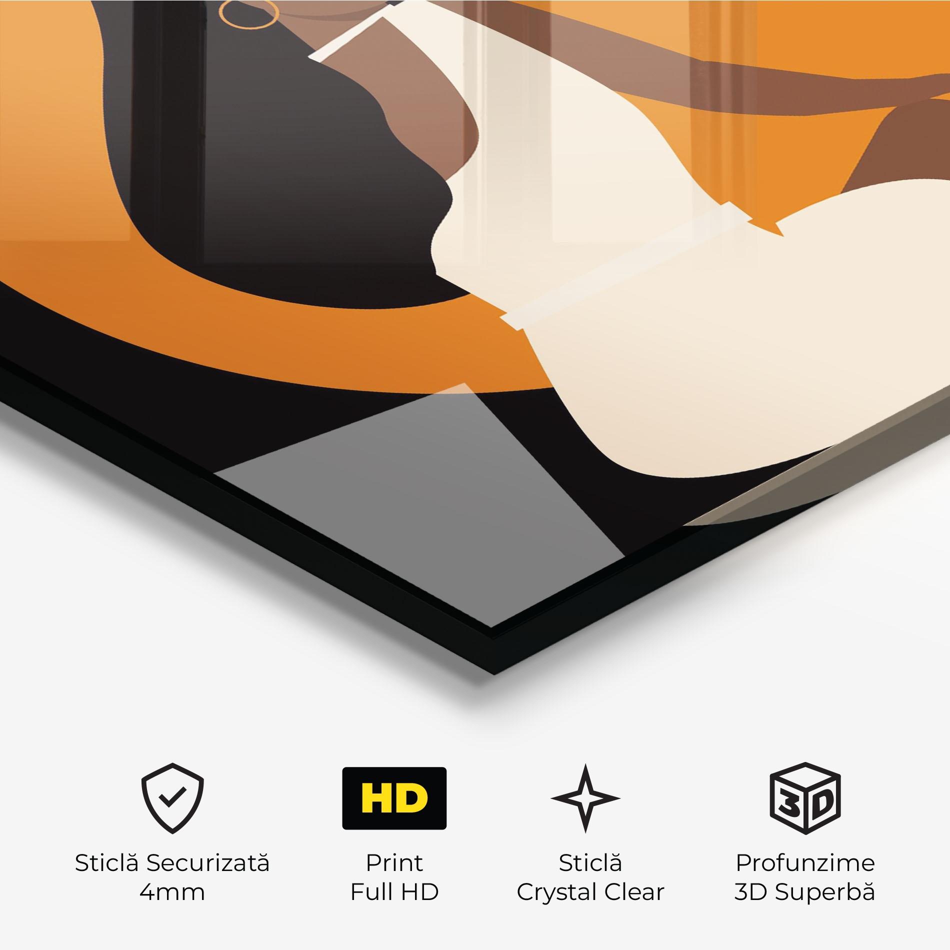 Tablou Sticla African White Dress mockup 3