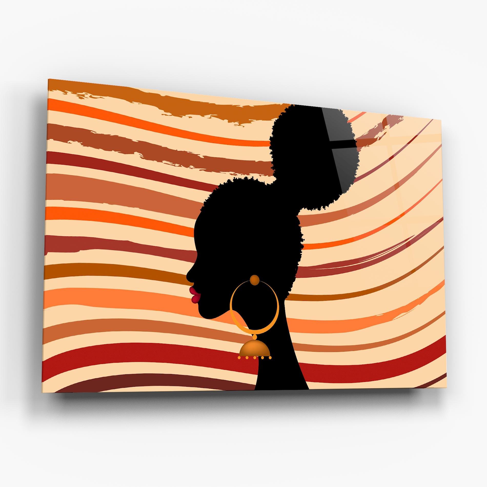 Tablou Sticla African Hairstyle mockup 6