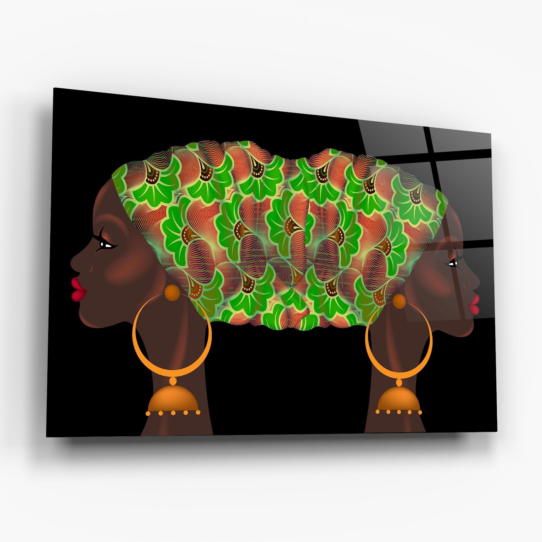 Tablou Sticla Ankara Headwrap mockup 6
