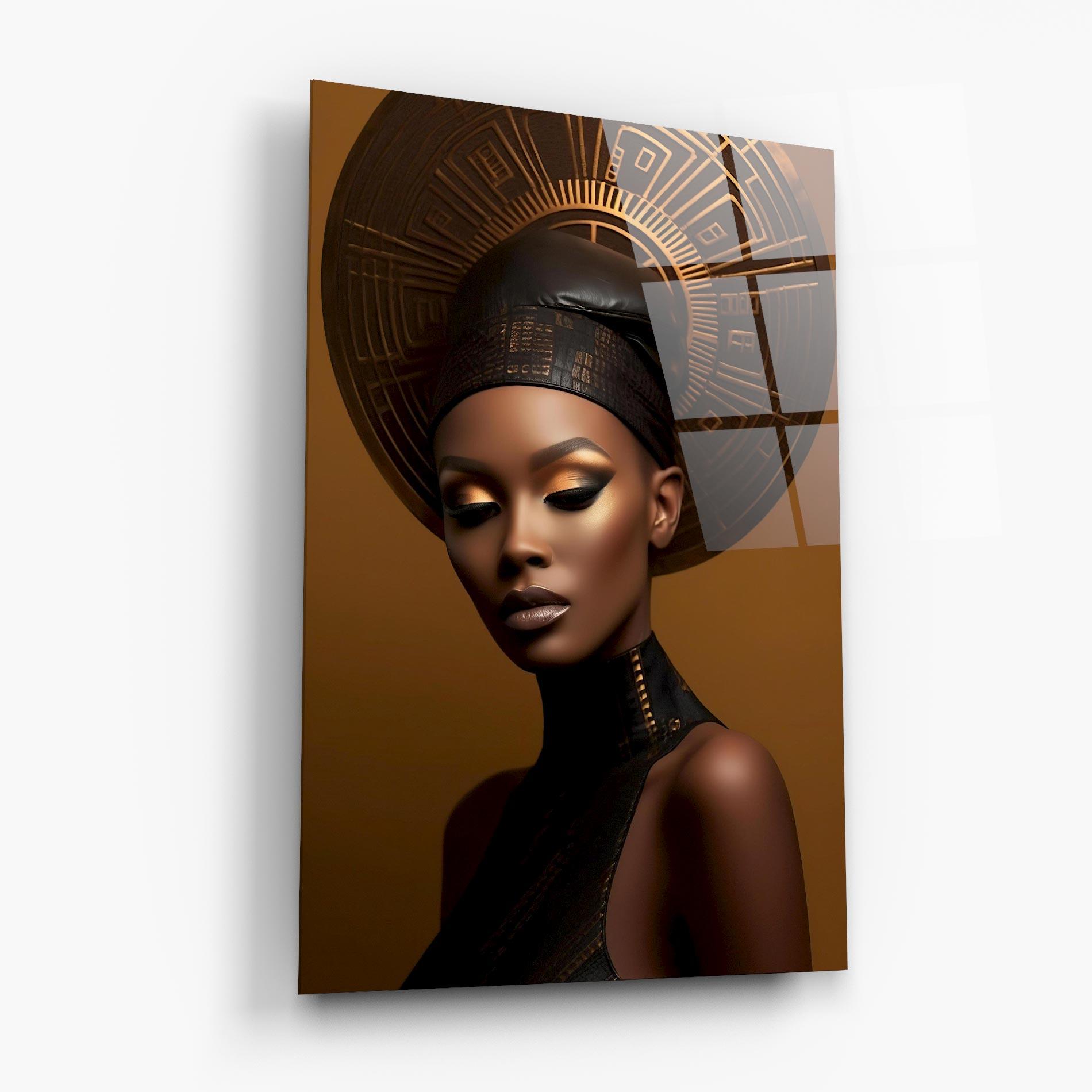 Tablou Sticla African Abstract Art mockup 6