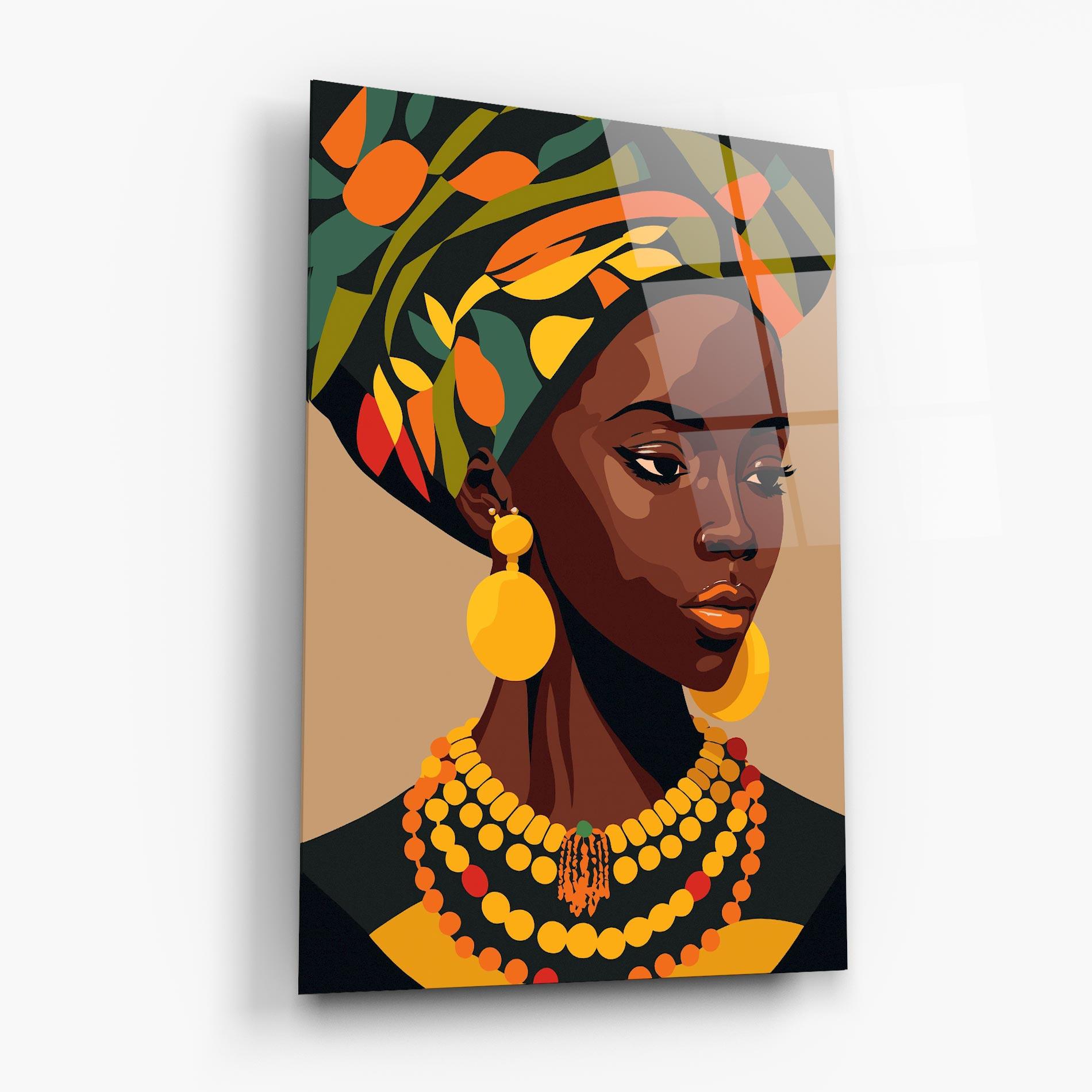 Tablou Sticla African Earrings mockup 6