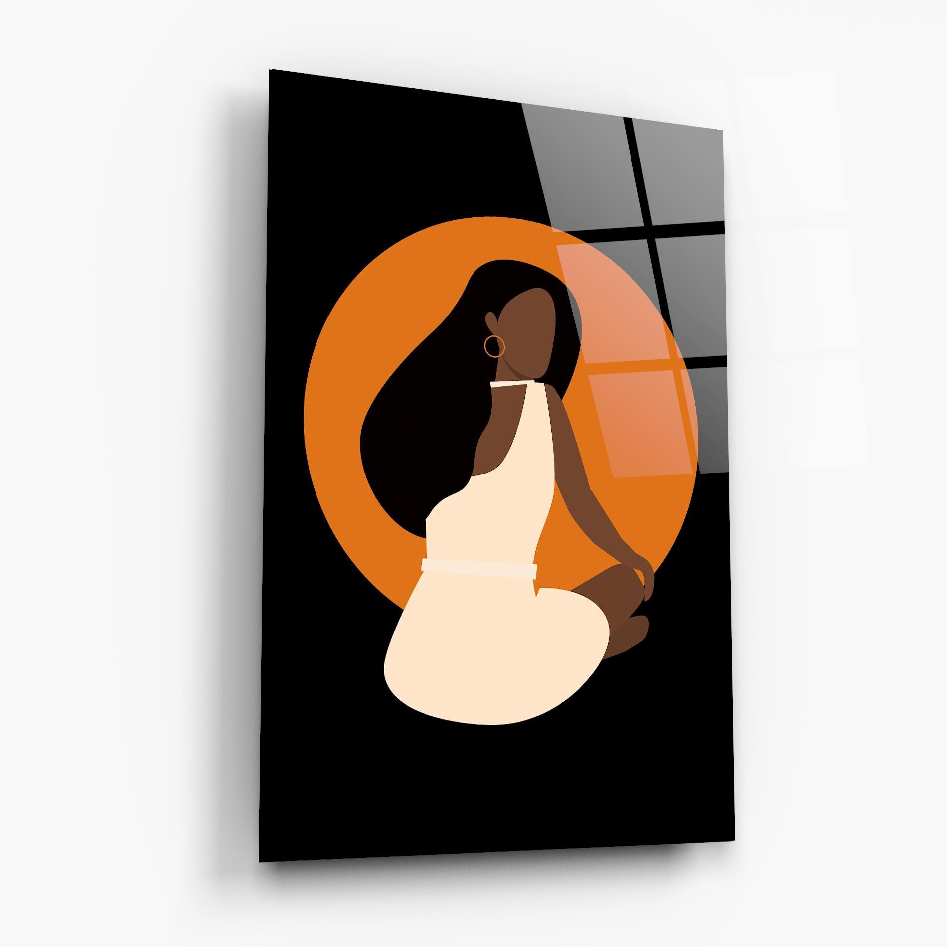 Tablou Sticla African White Dress mockup 6