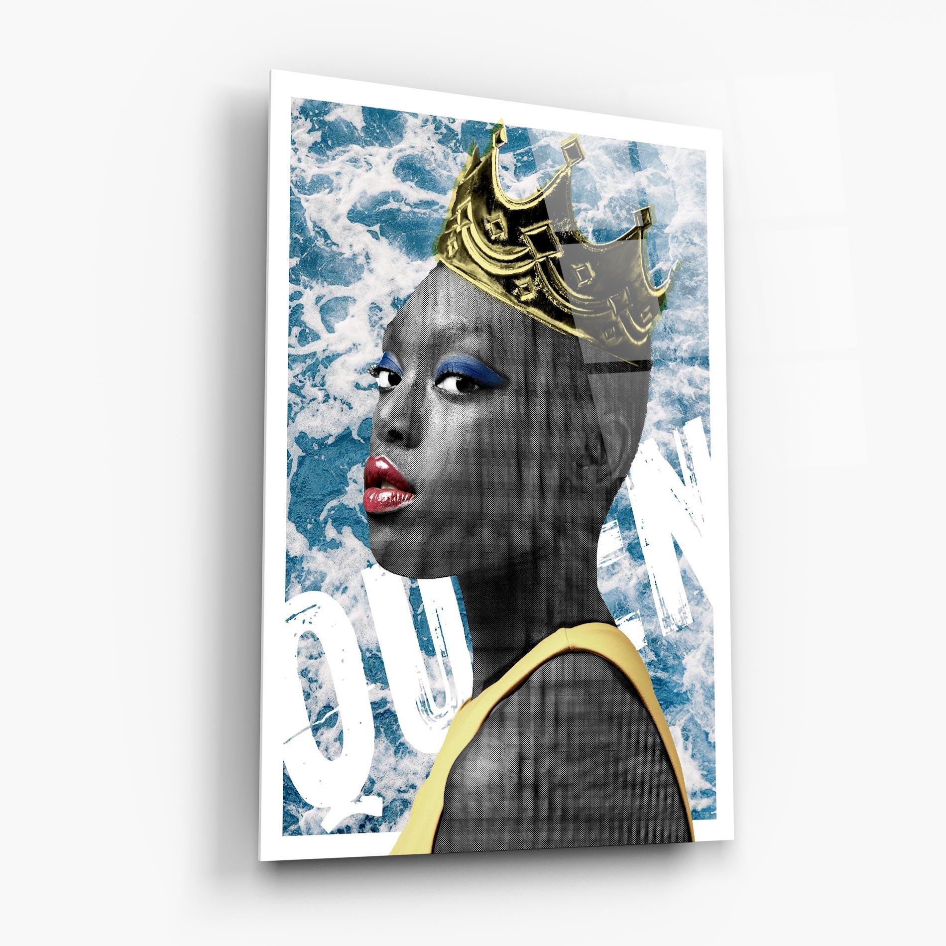 Tablou Sticla American Woman Crown mockup 6