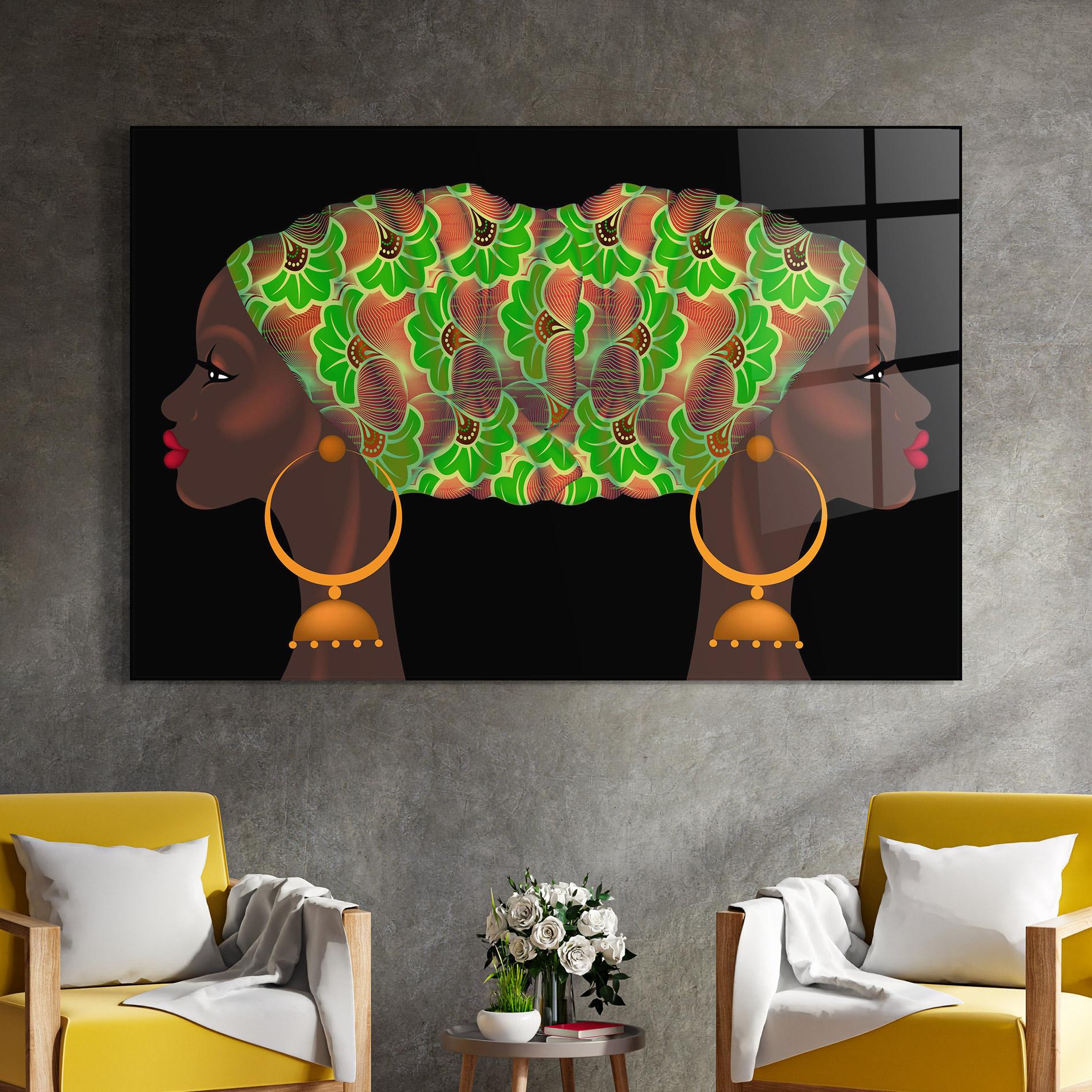 Tablou Sticla Ankara Headwrap mockup 4