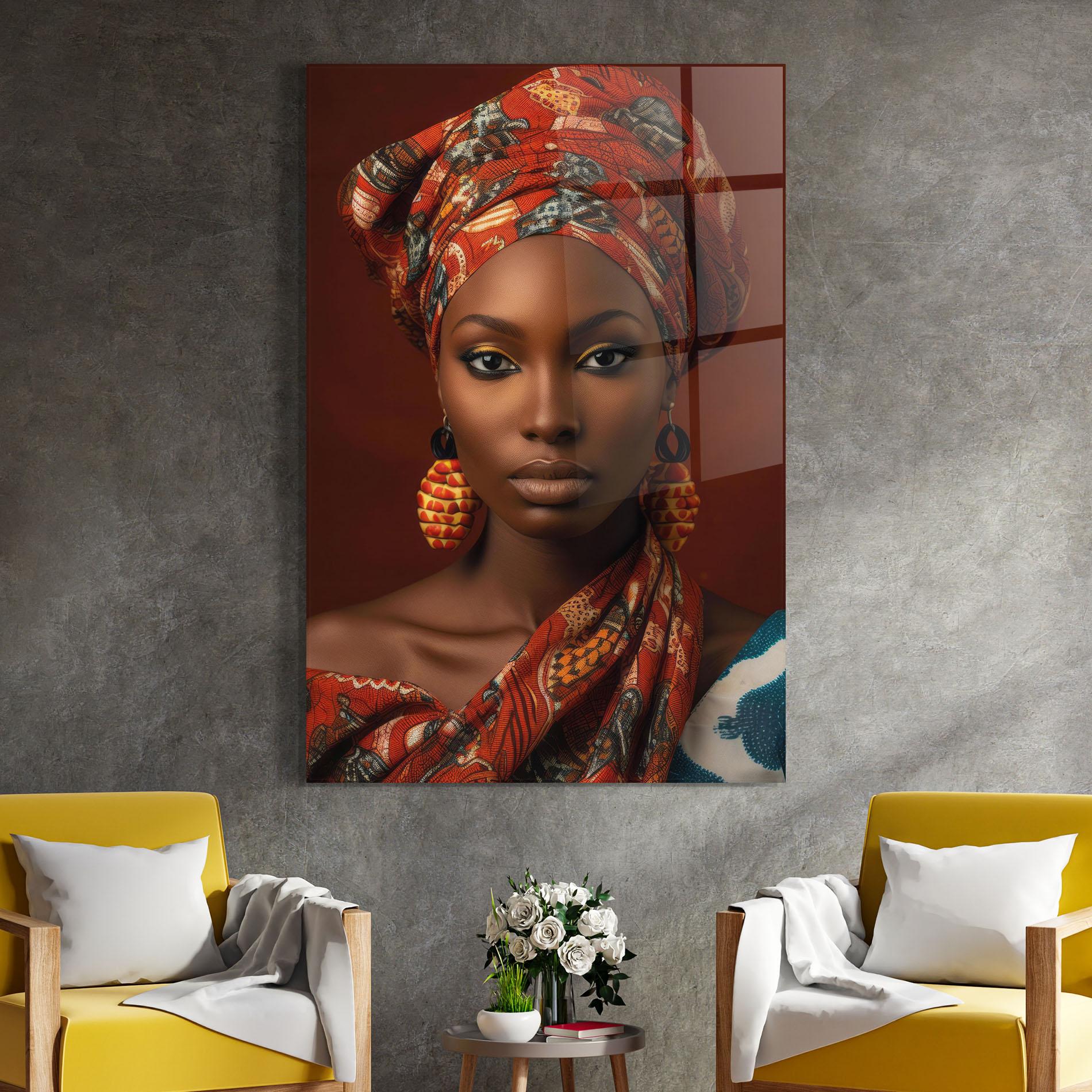 Tablou Sticla African Black Eyeliner mockup 4