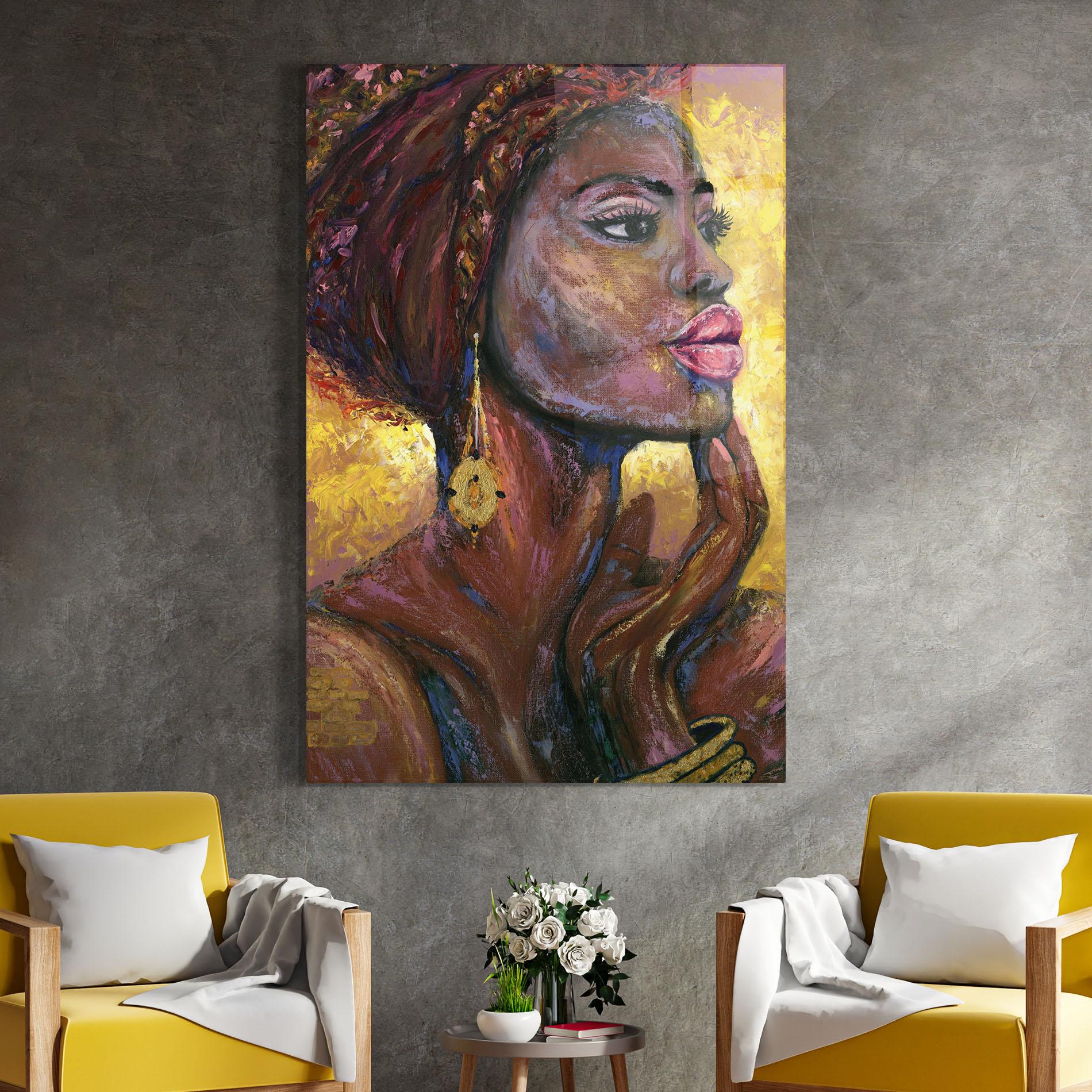 Tablou Sticla African Women mockup 4