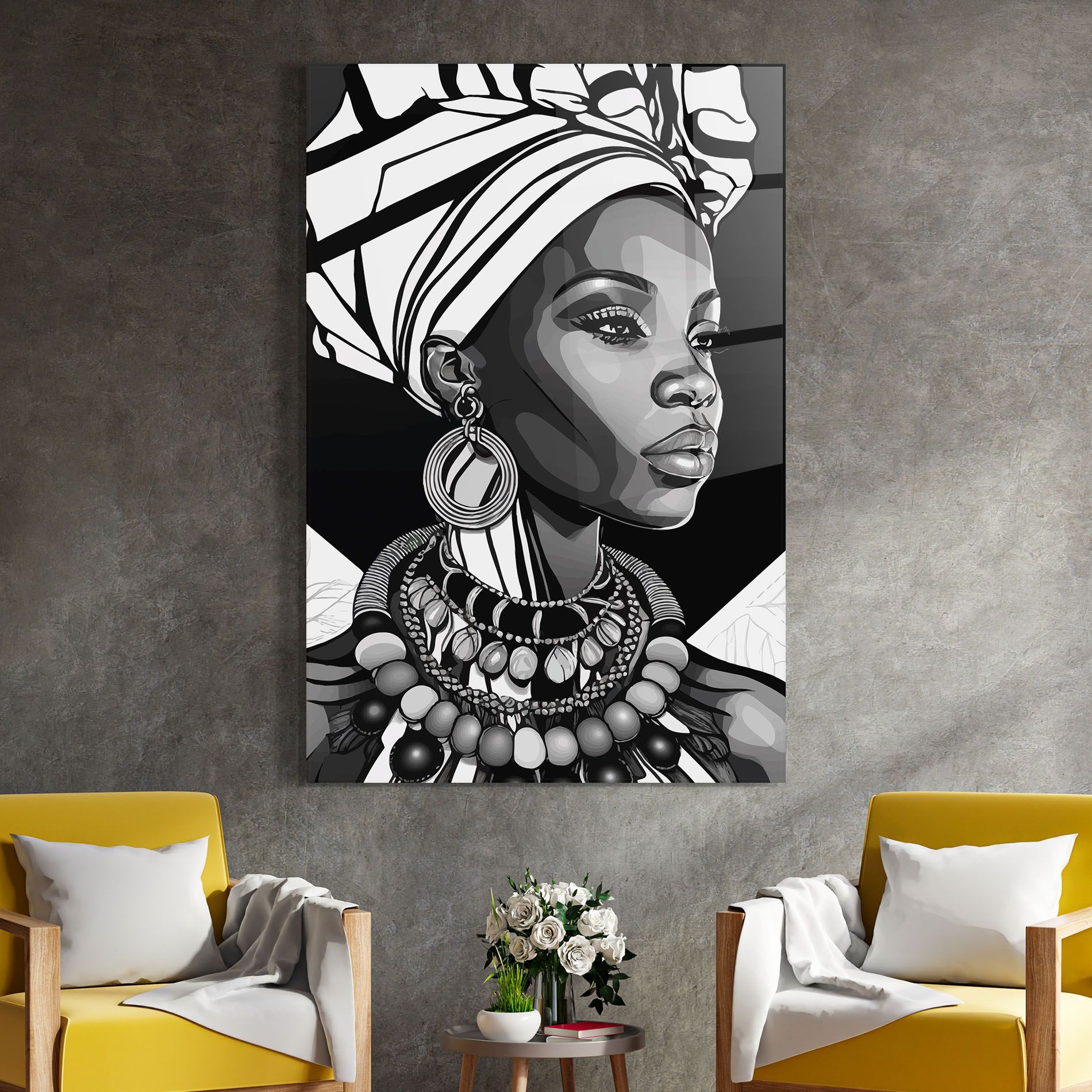 Black White African mockup 4