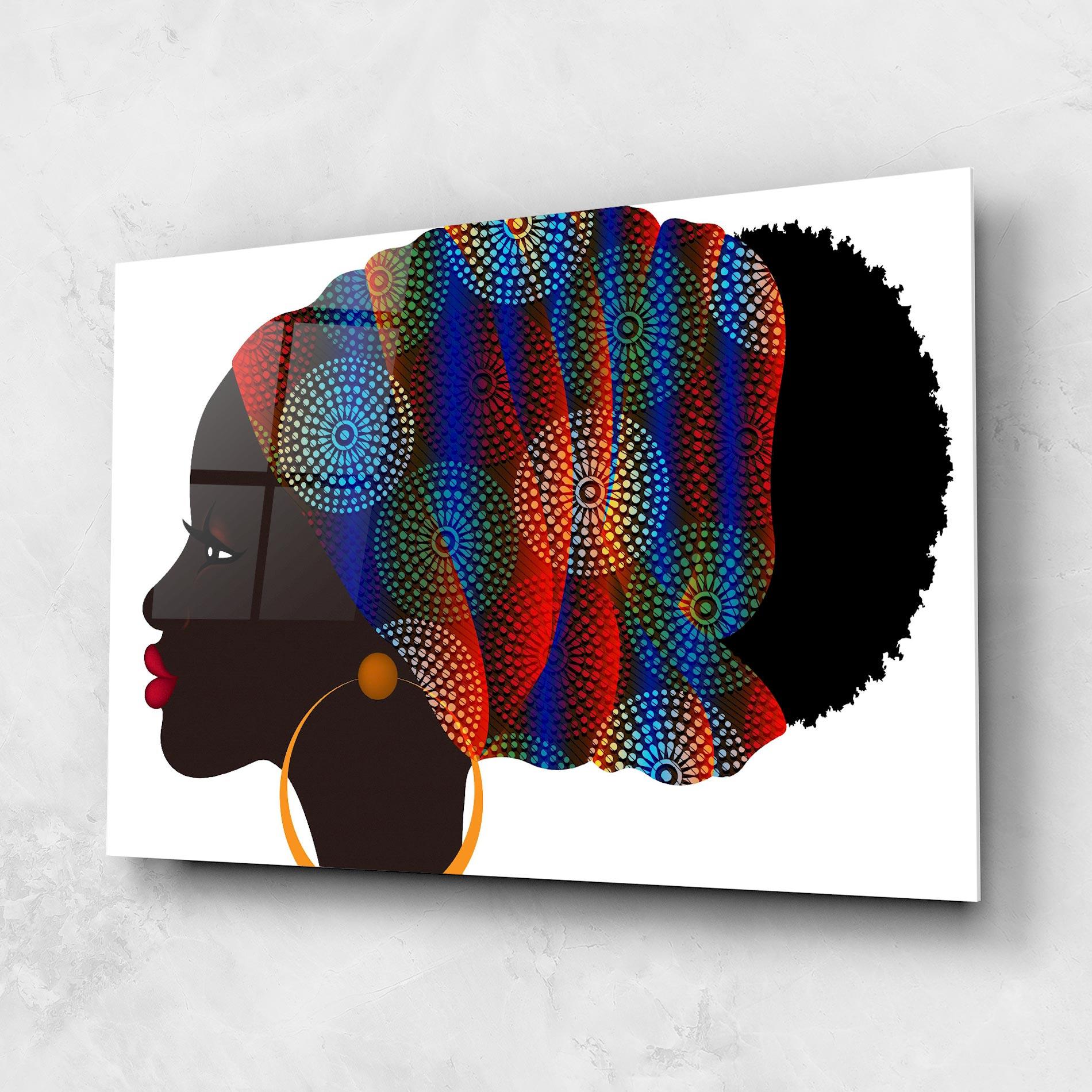 Tablou Sticla Afro Hairstyle mockup 1
