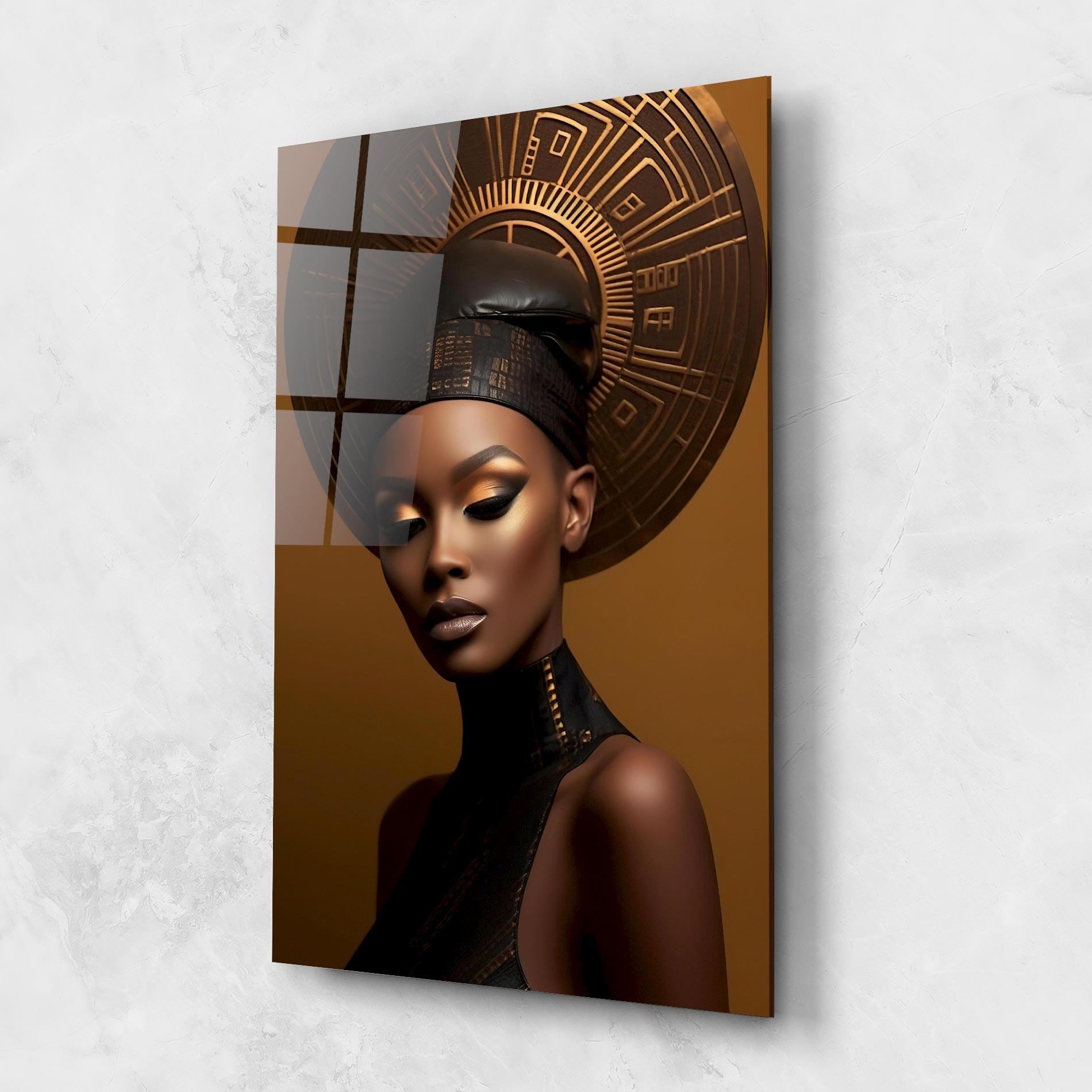 Tablou Sticla African Abstract Art mockup 1