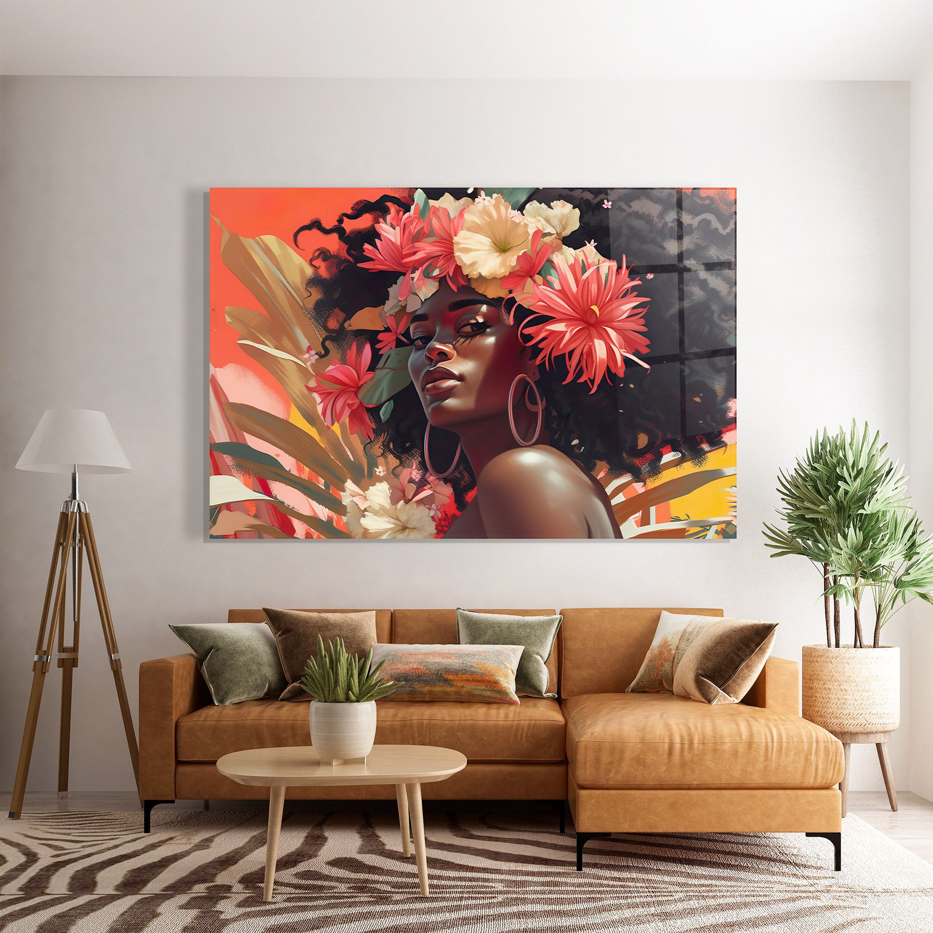 African Flower Woman mockup 7