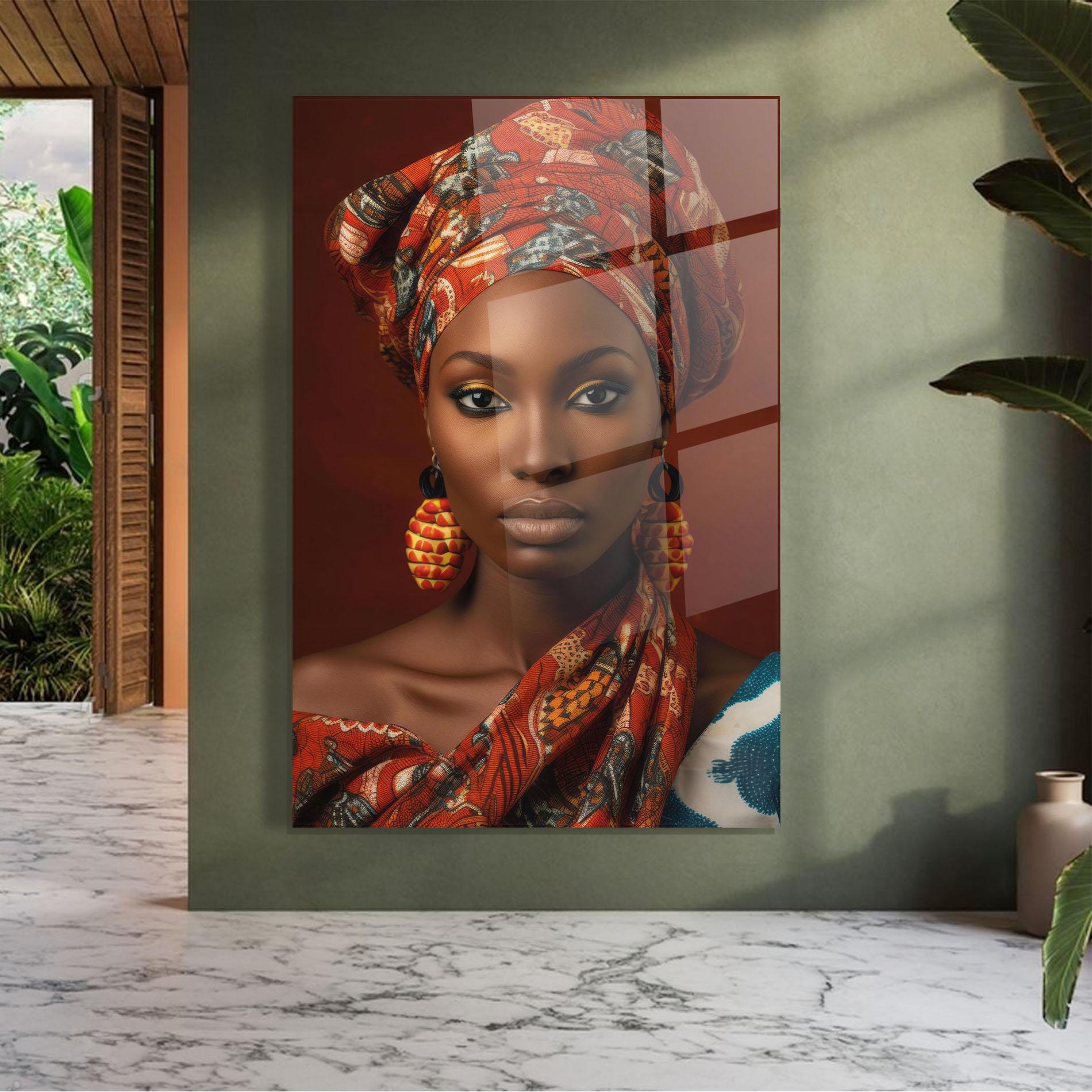 Tablou Sticla African Black Eyeliner mockup 7