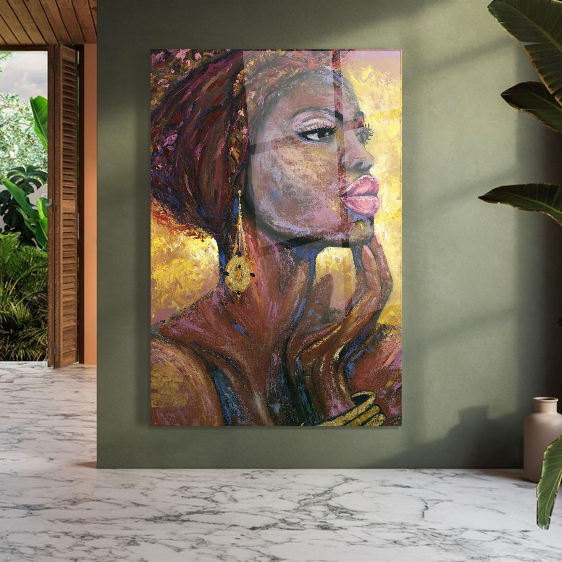 Tablou Sticla African Women mockup 7