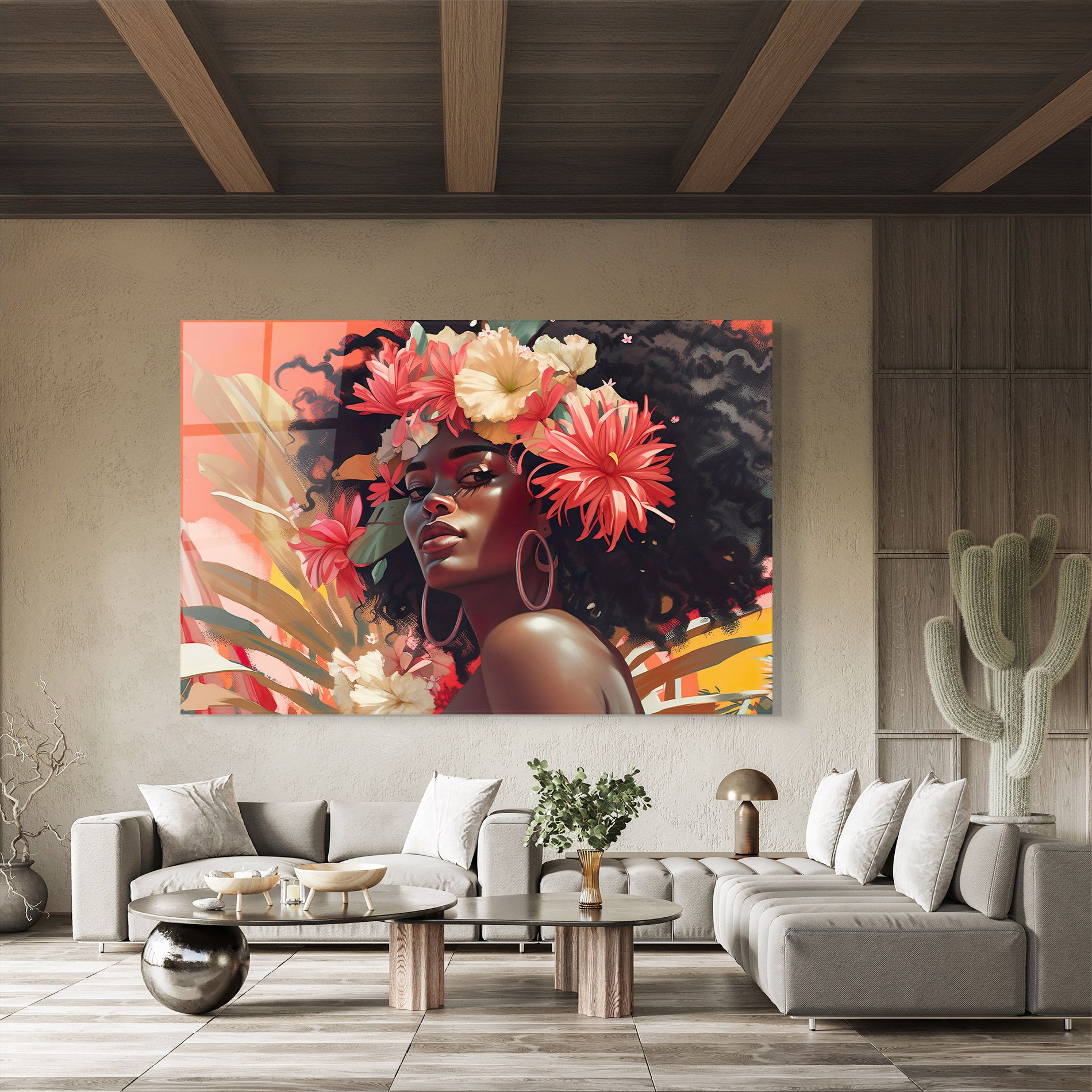 African Flower Woman mockup 8