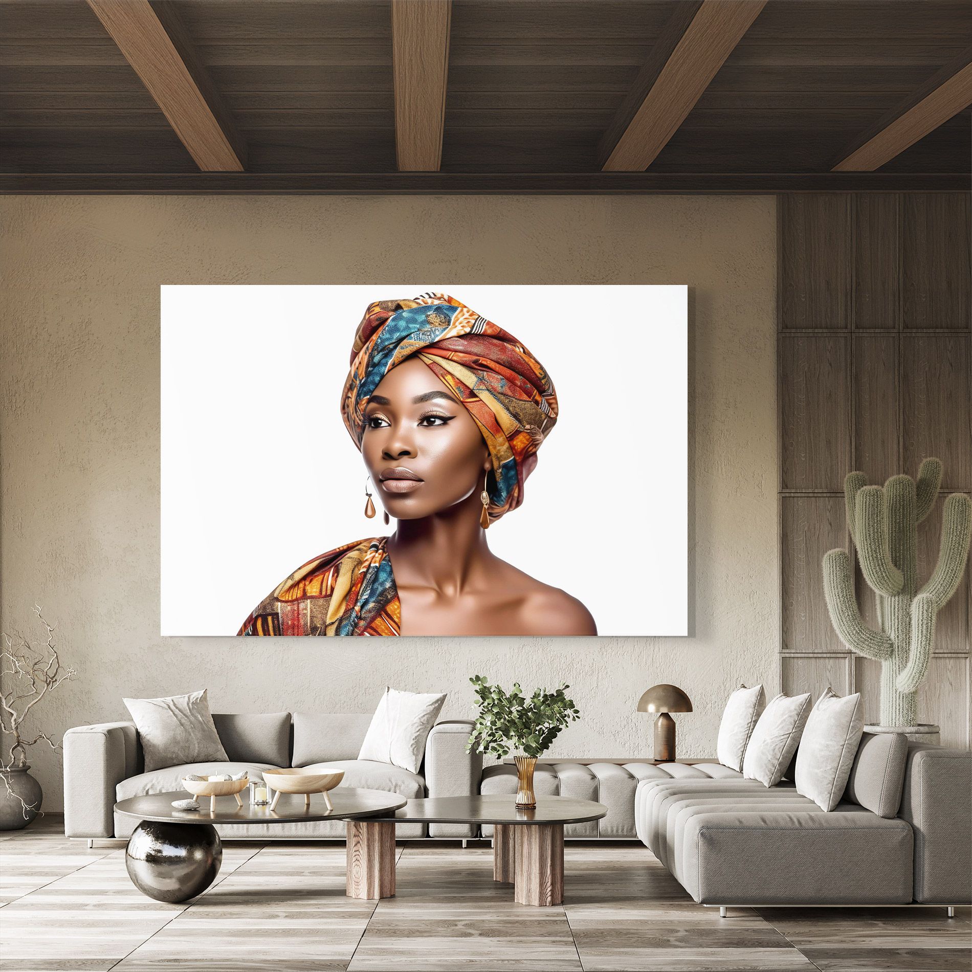 African Woman Turban mockup 8