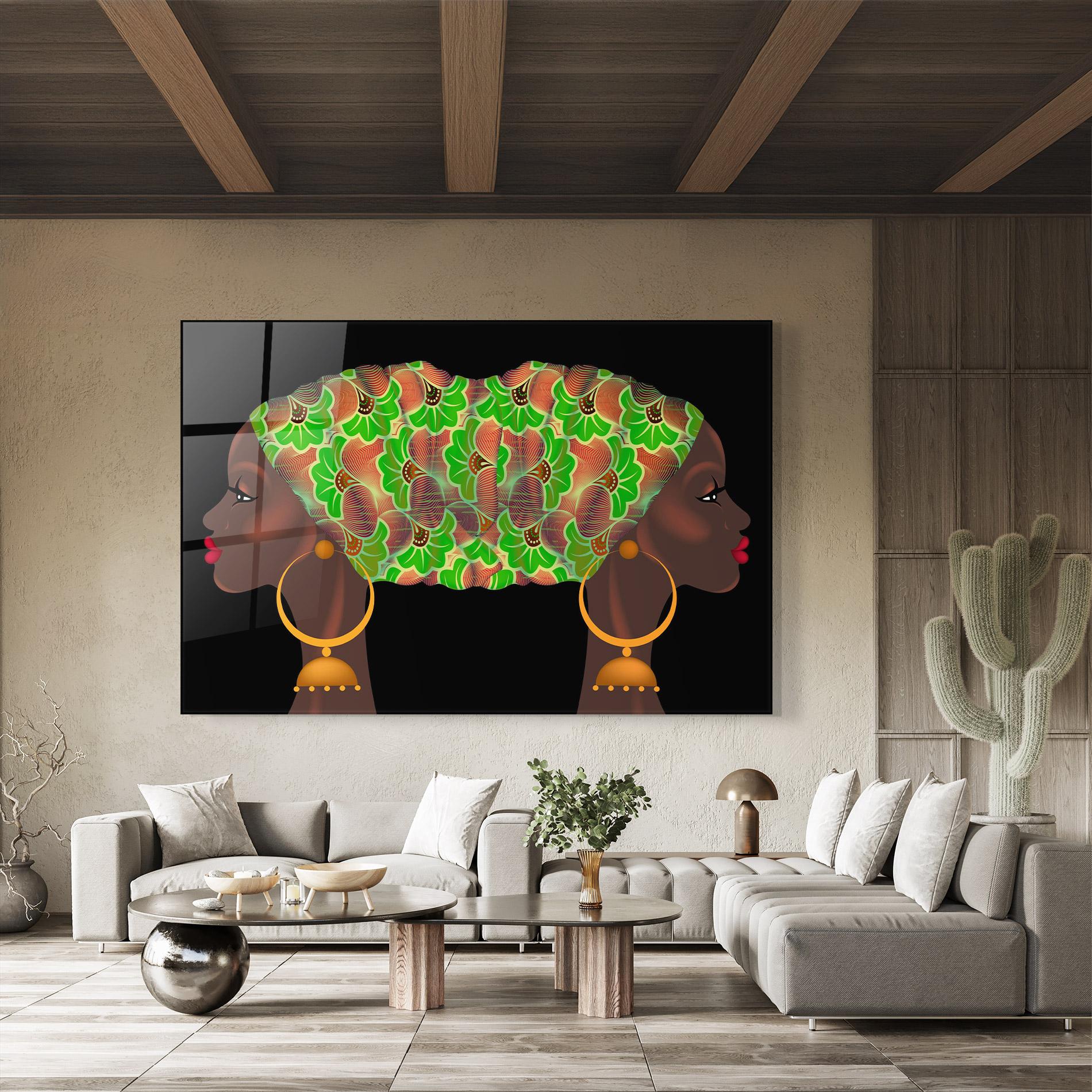 Tablou Sticla Ankara Headwrap mockup 8