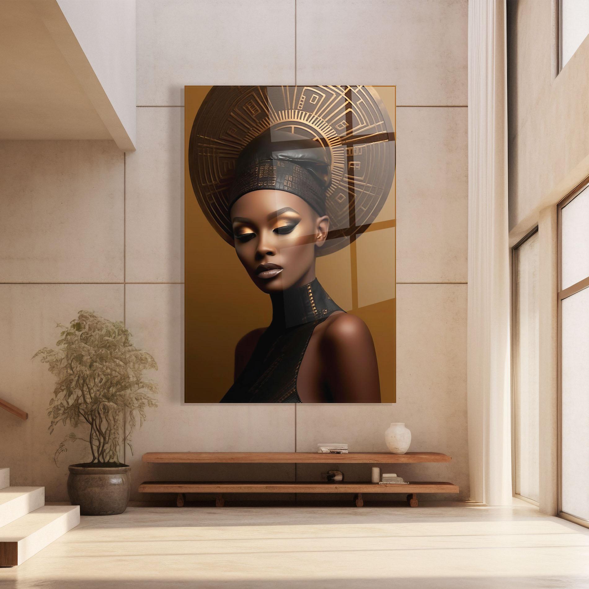 Tablou Sticla African Abstract Art mockup 8