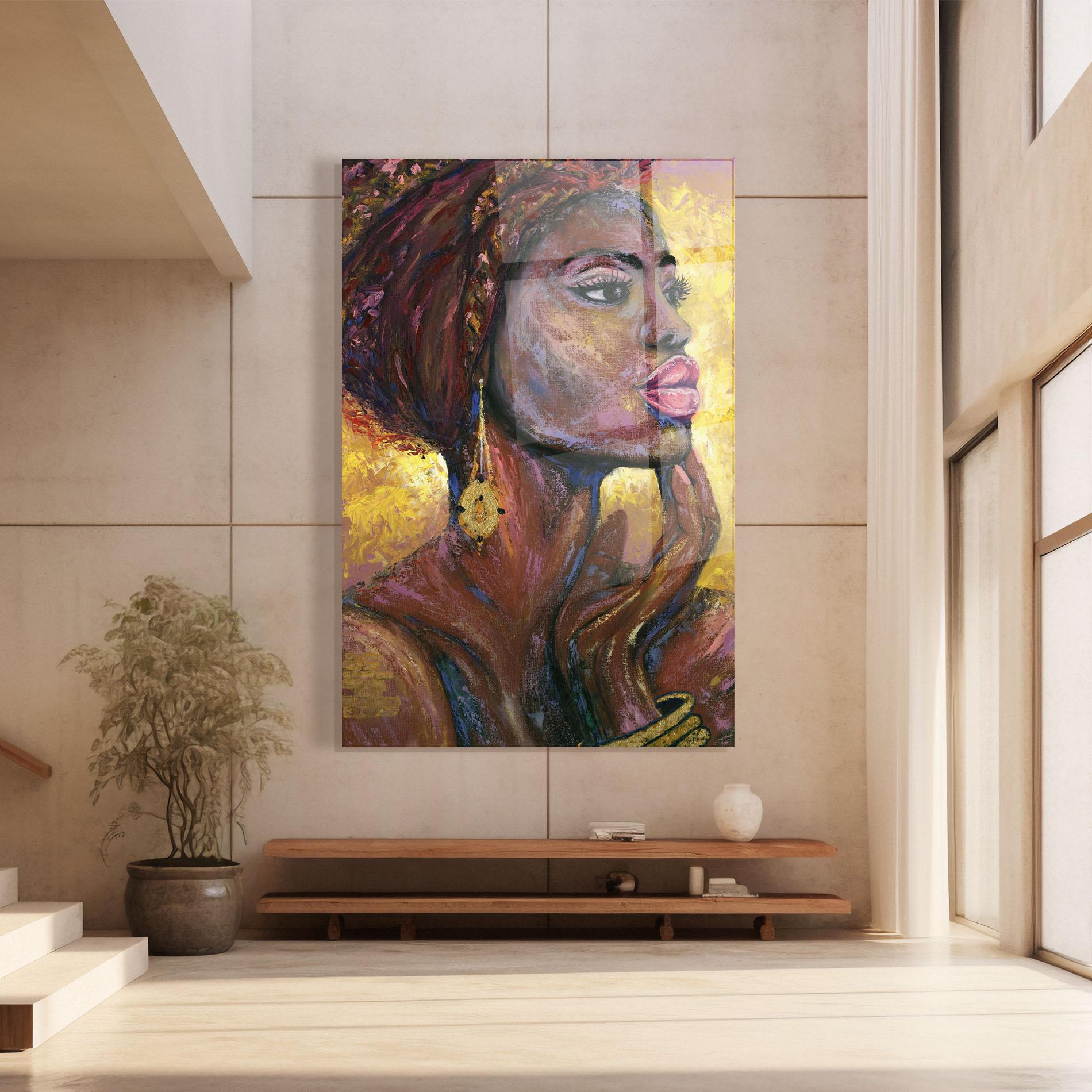 Tablou Sticla African Women mockup 8