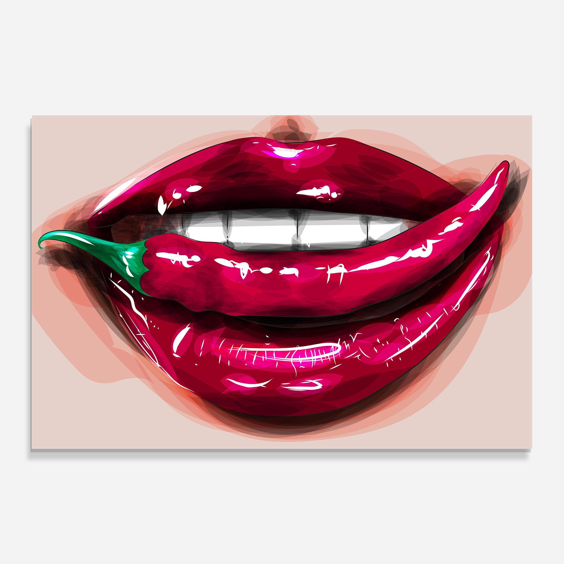 Tablou Sticla Chilli Lips mockup 0
