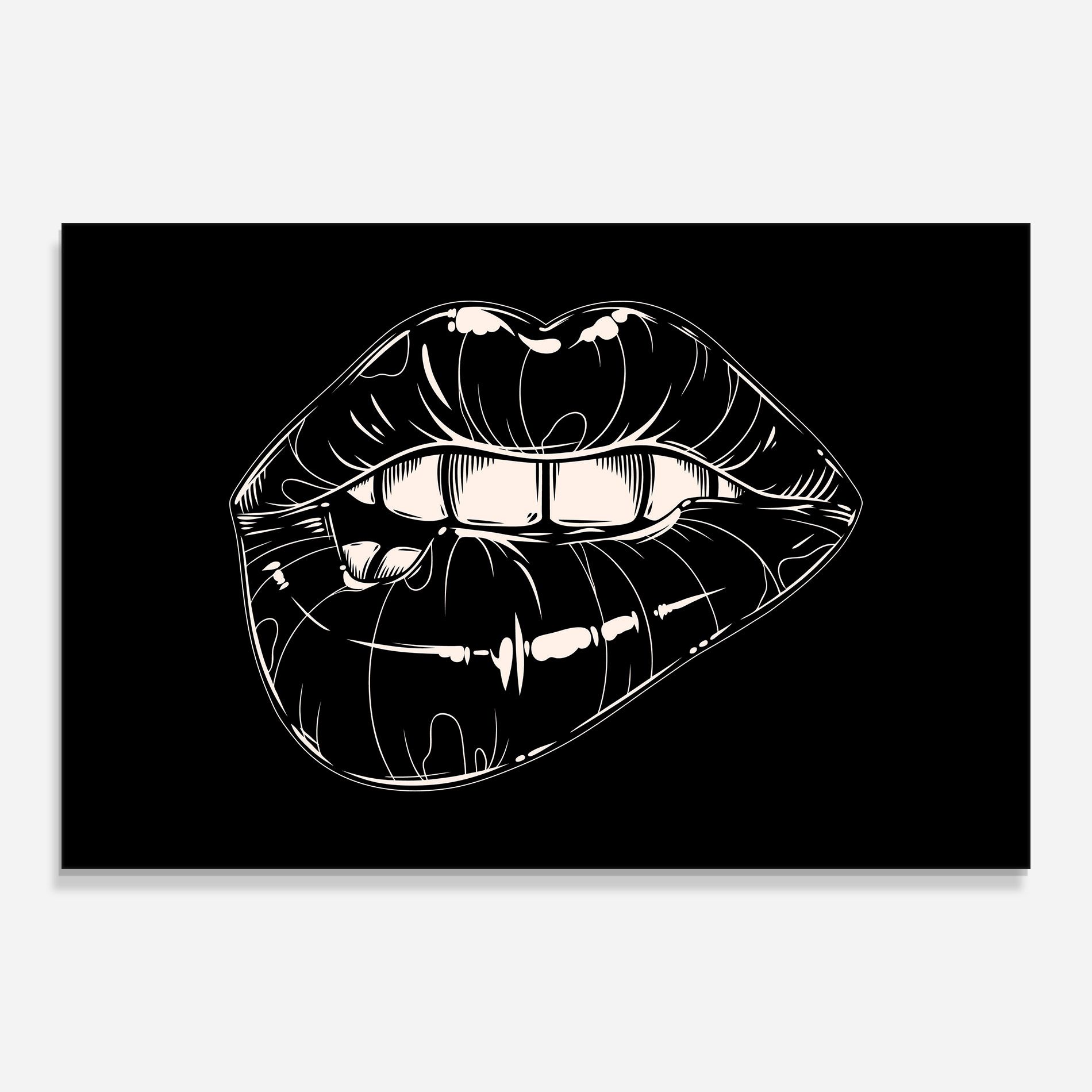 Lips On Black Art mockup 0
