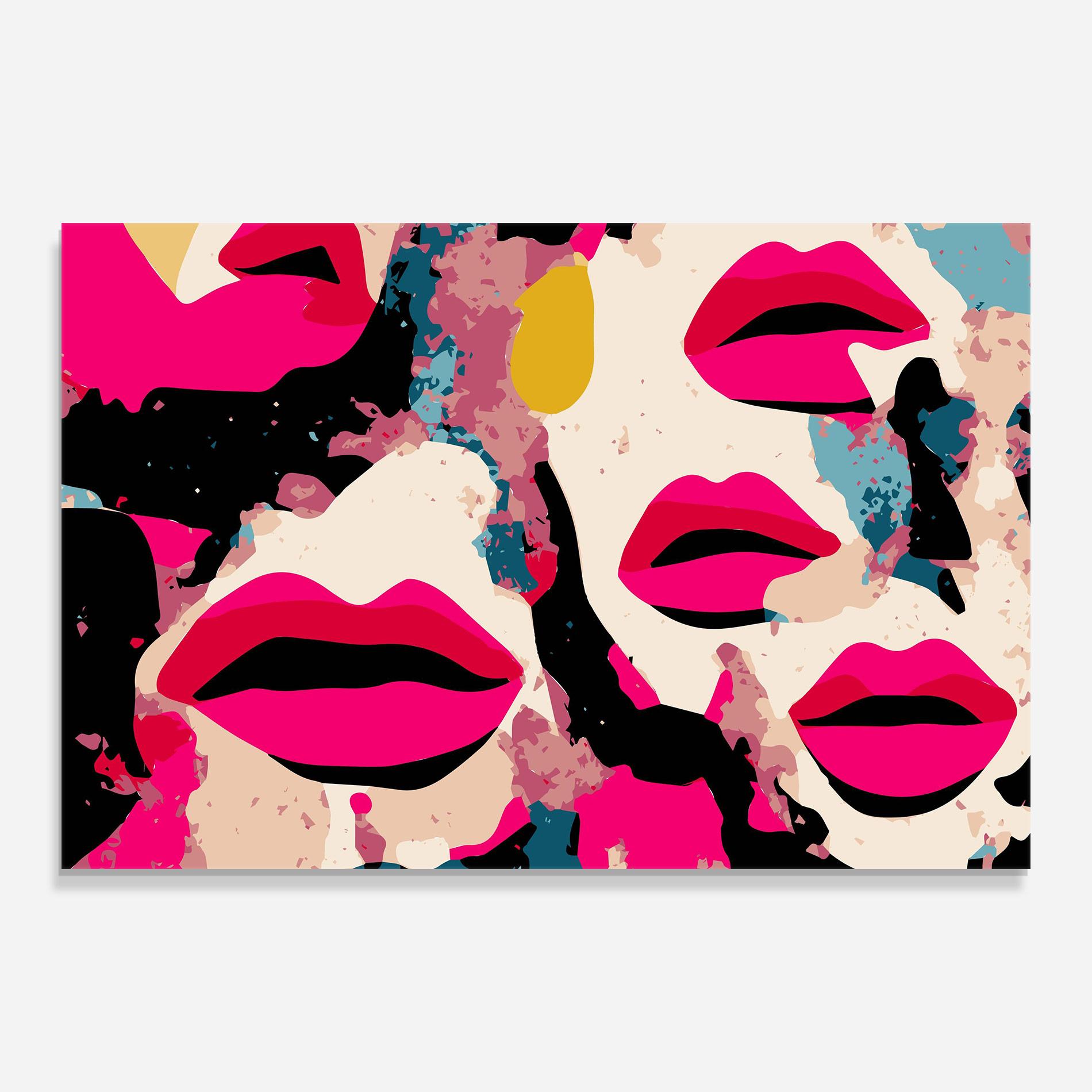 Tablou Sticla Pink Lips mockup 0