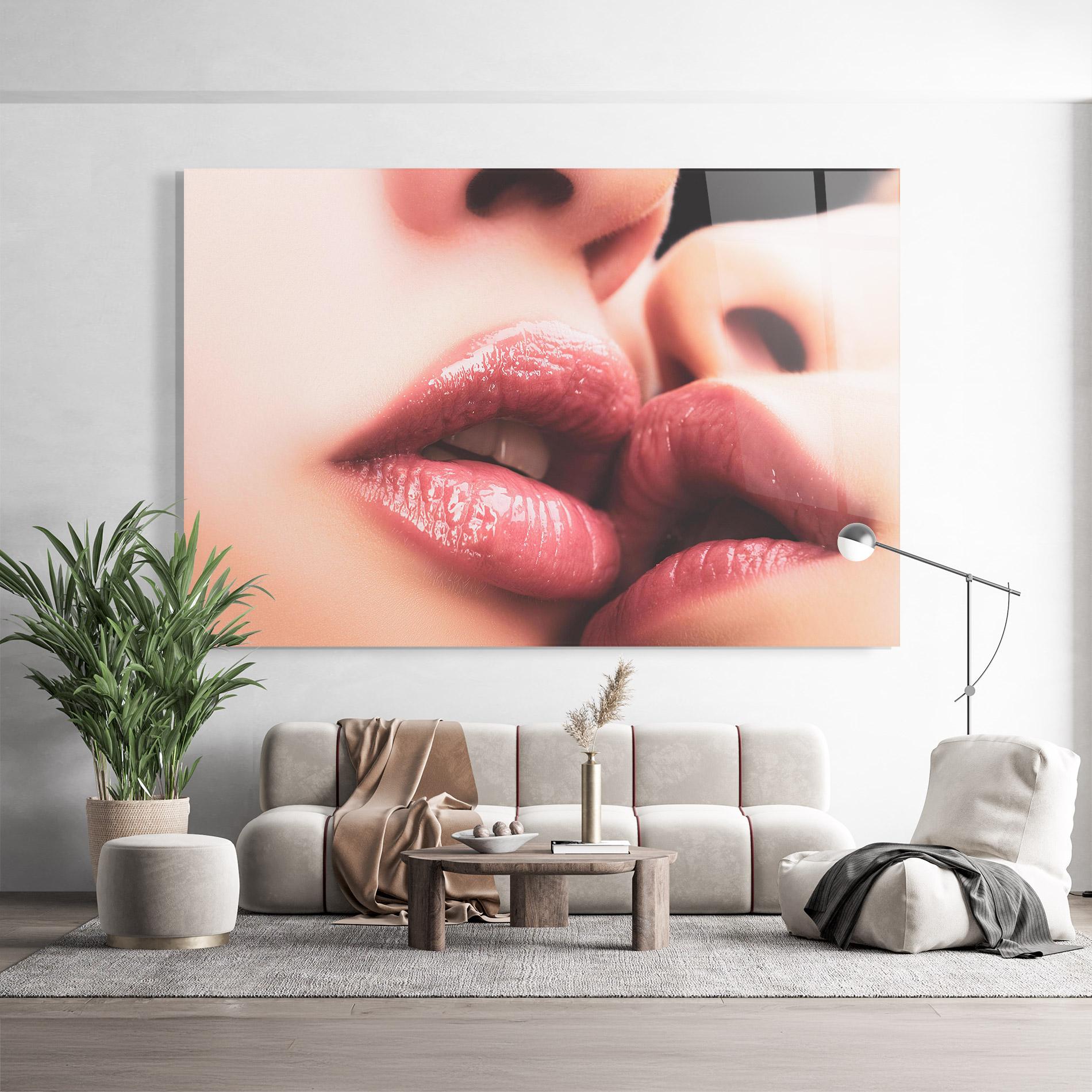 Tablou Sticla Beautiful Lips mockup 9