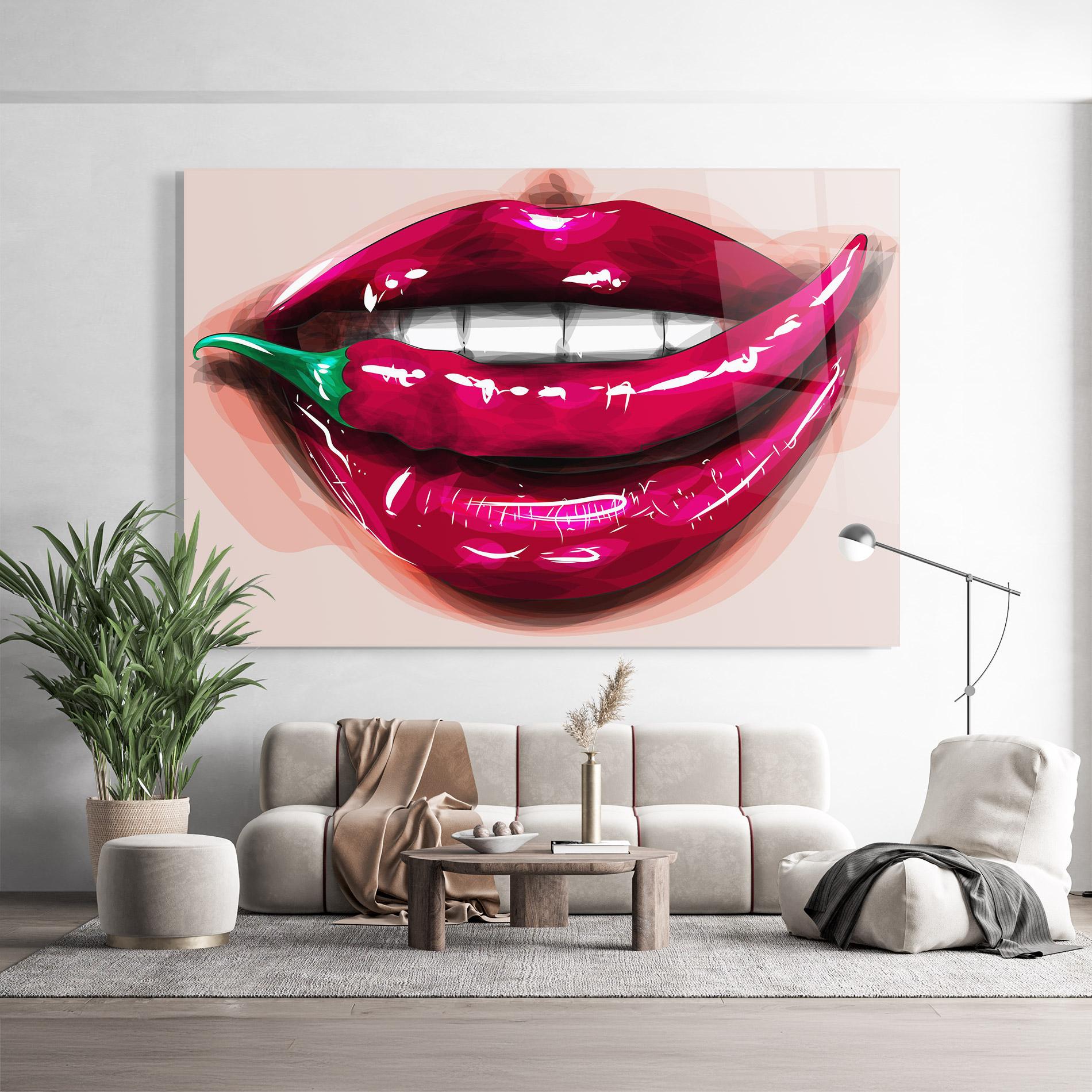 Tablou Sticla Chilli Lips mockup 9