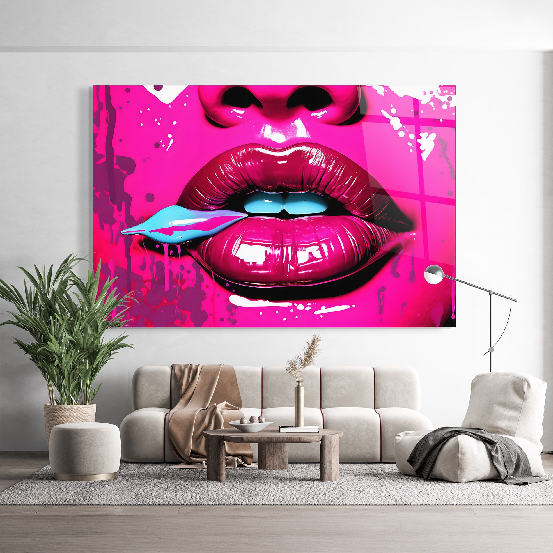 Dark Pink Lips Art mockup 9