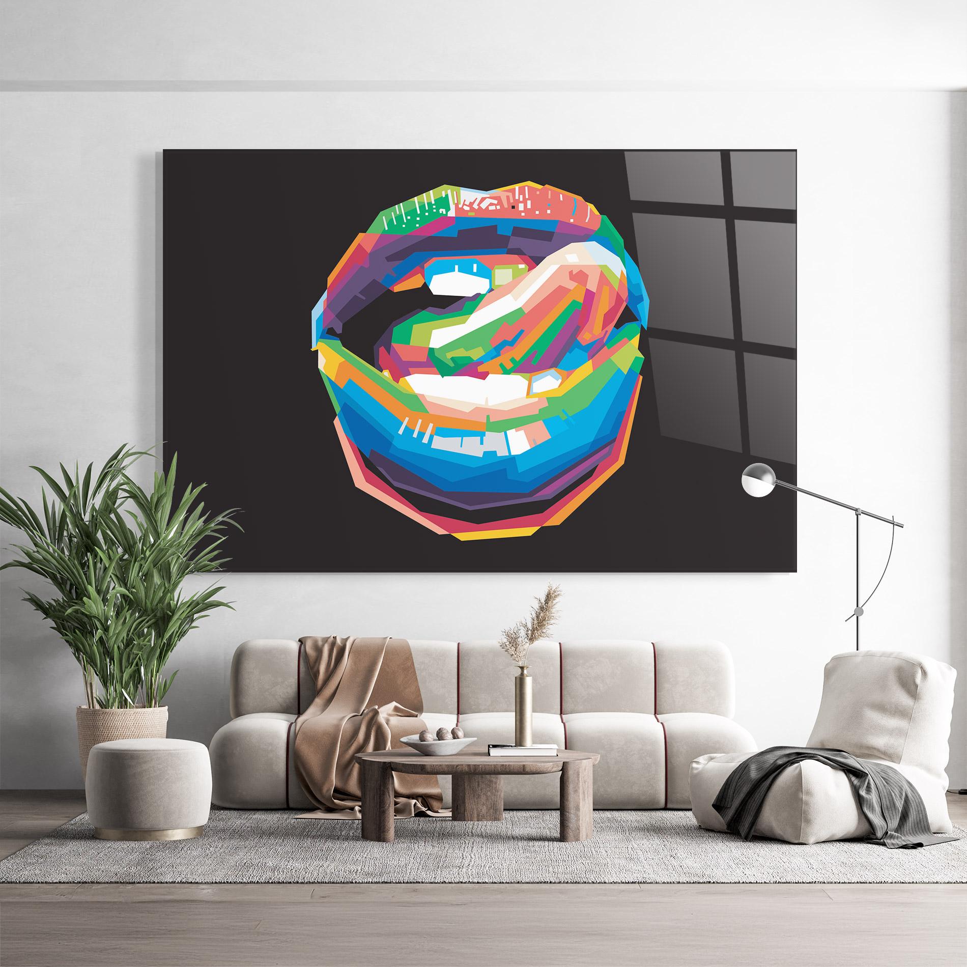 Tablou Sticla Lips Toungue mockup 9