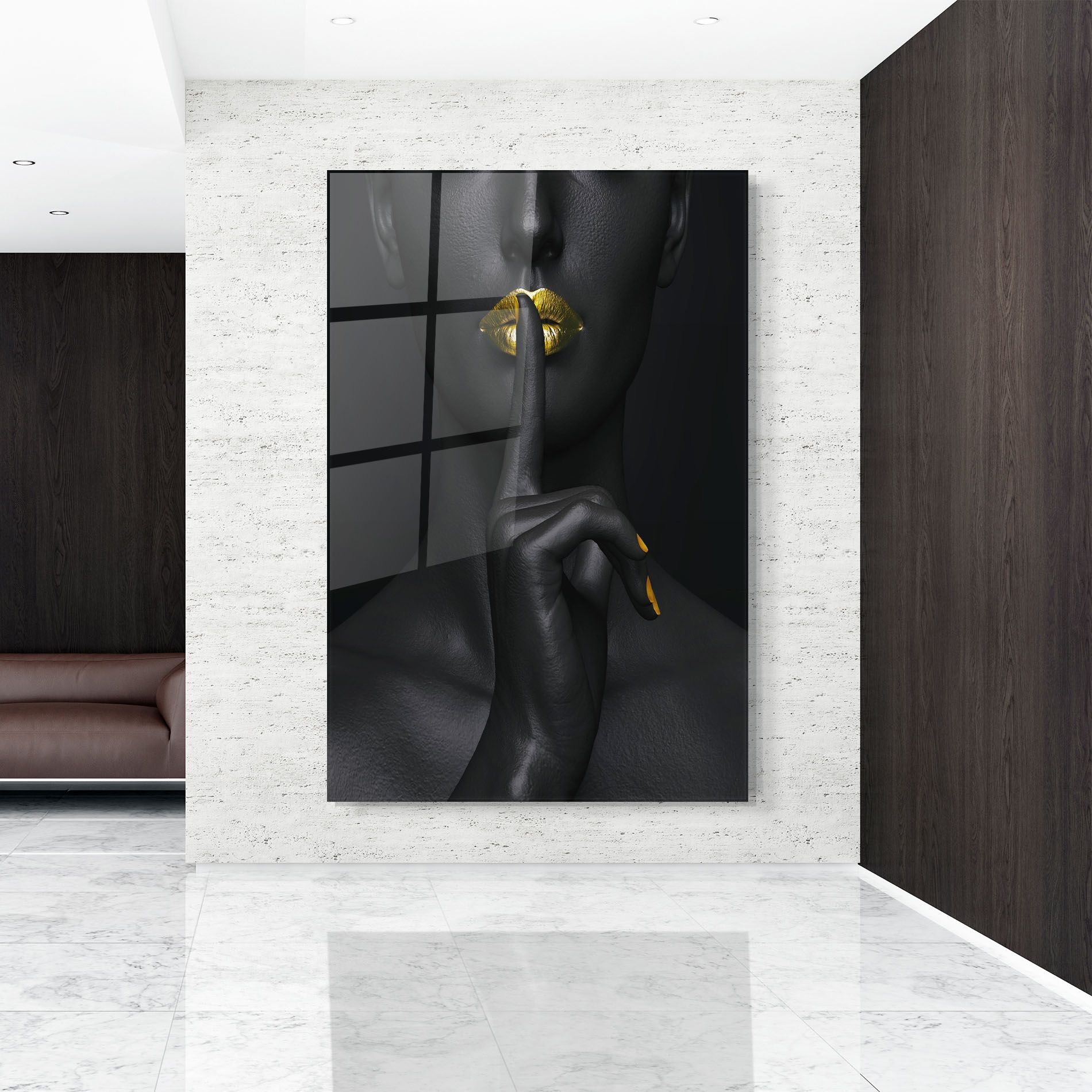 Silence Lips Portrait mockup 9