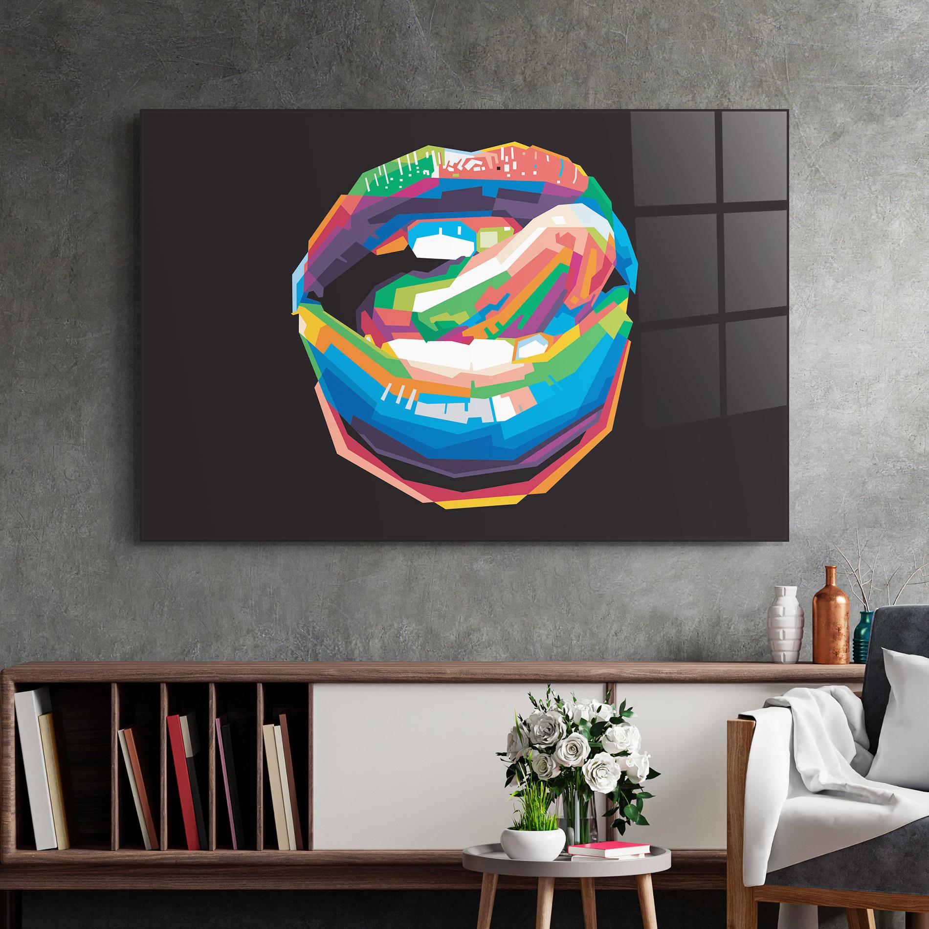 Tablou Sticla Lips Toungue mockup 2