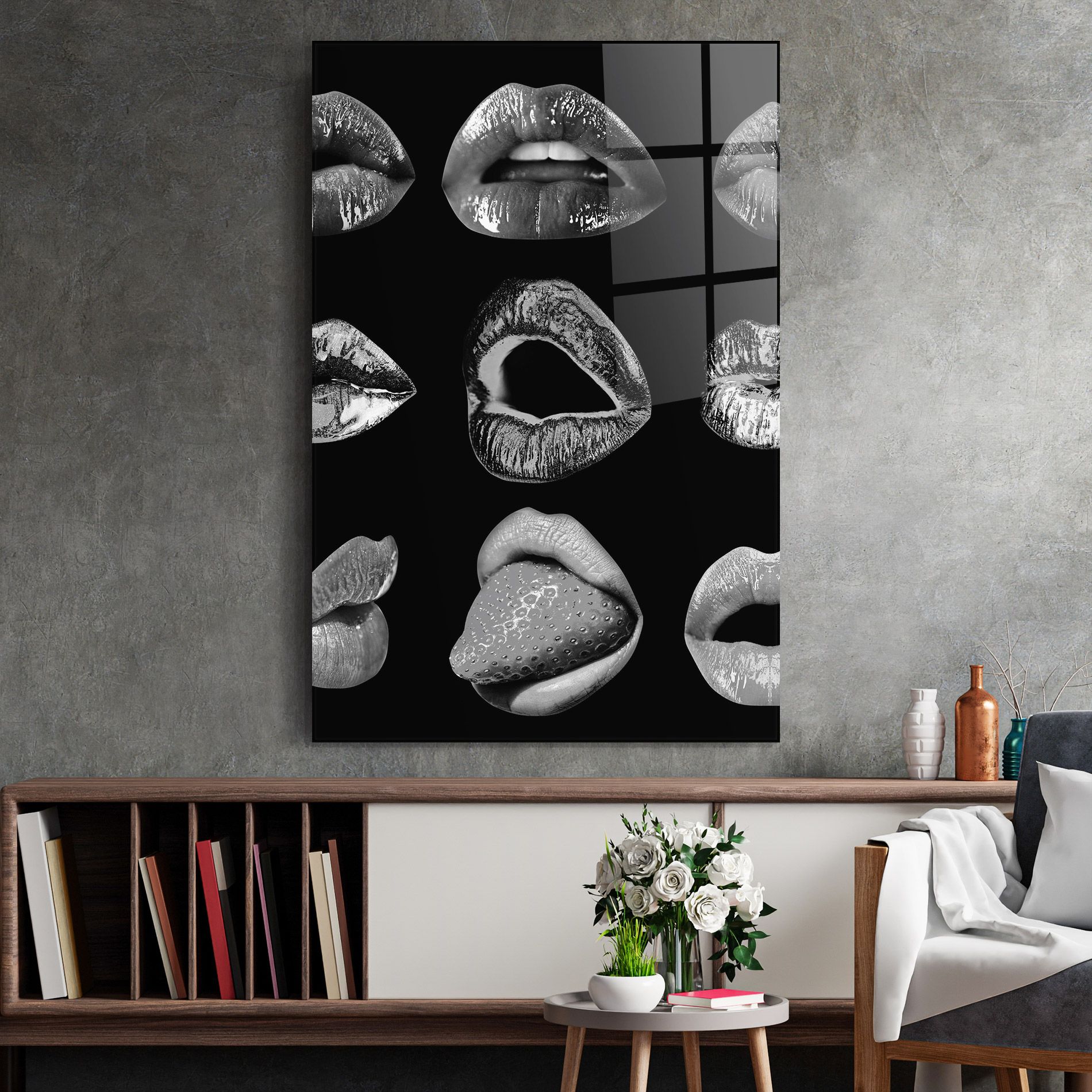 Grey Lips Collage mockup 2