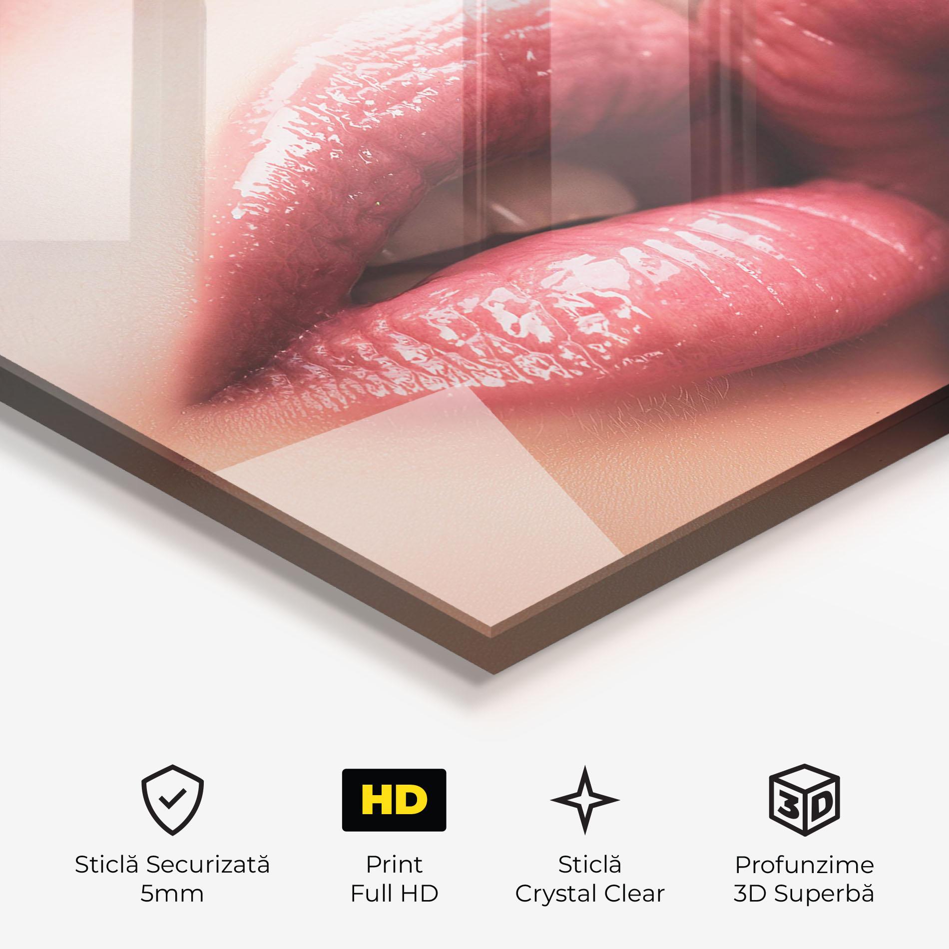 Tablou Sticla Beautiful Lips mockup 3