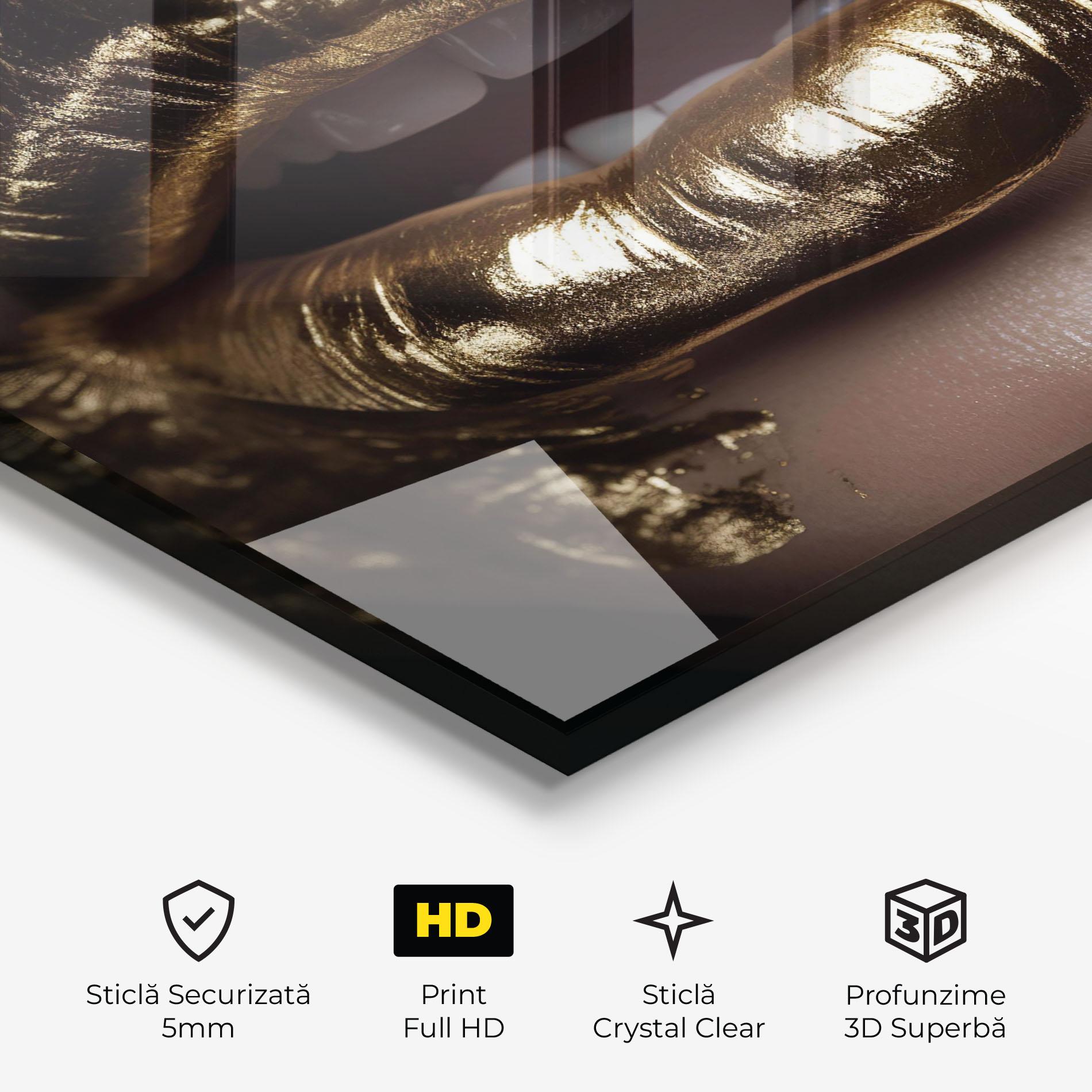 Tablou Sticla Gold Lips mockup 3