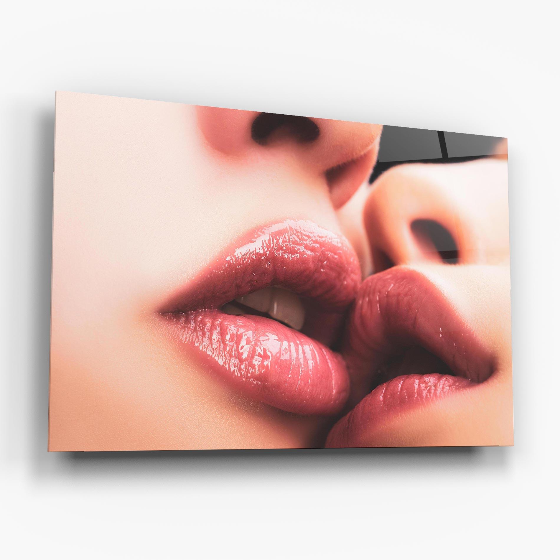 Tablou Sticla Beautiful Lips mockup 6