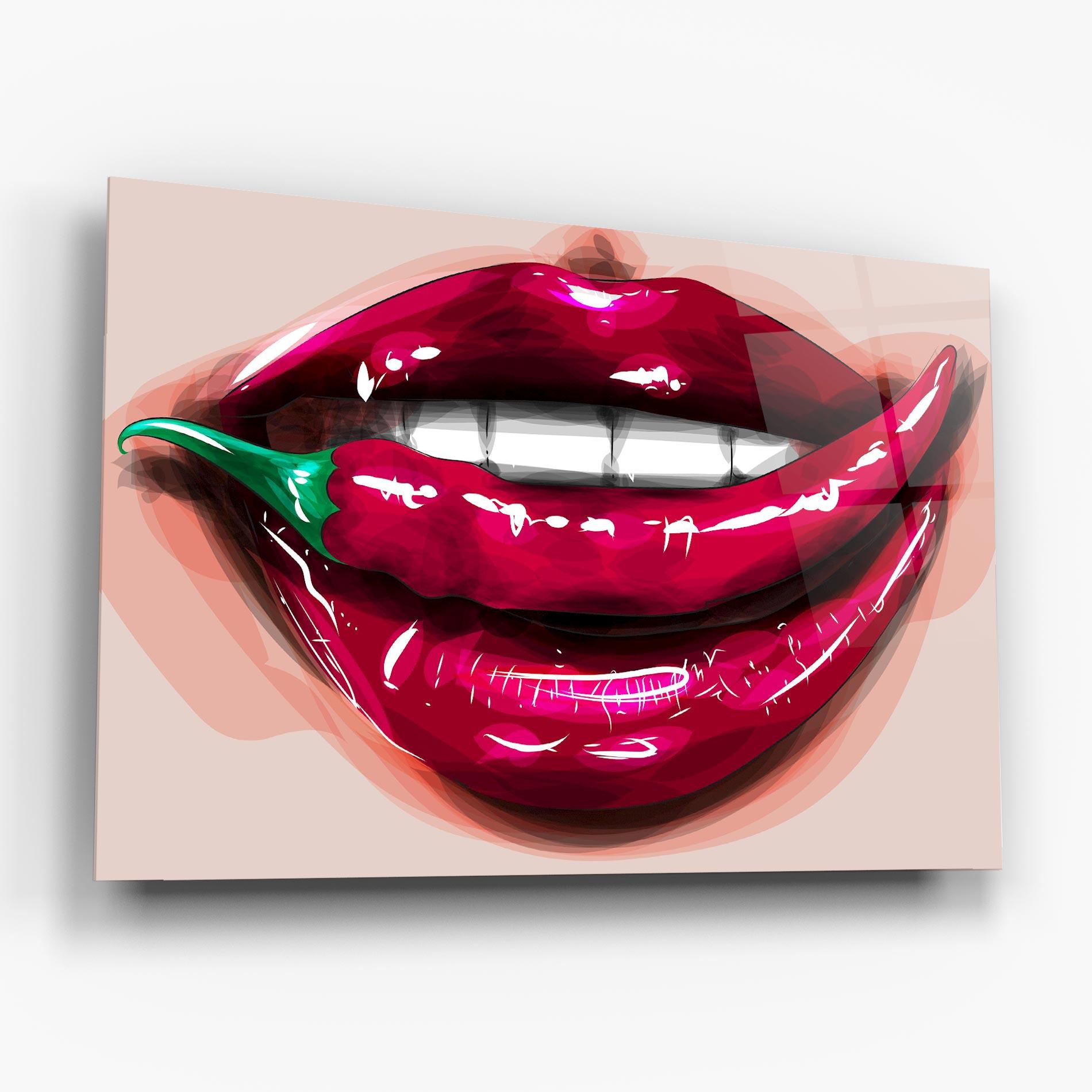 Tablou Sticla Chilli Lips mockup 6