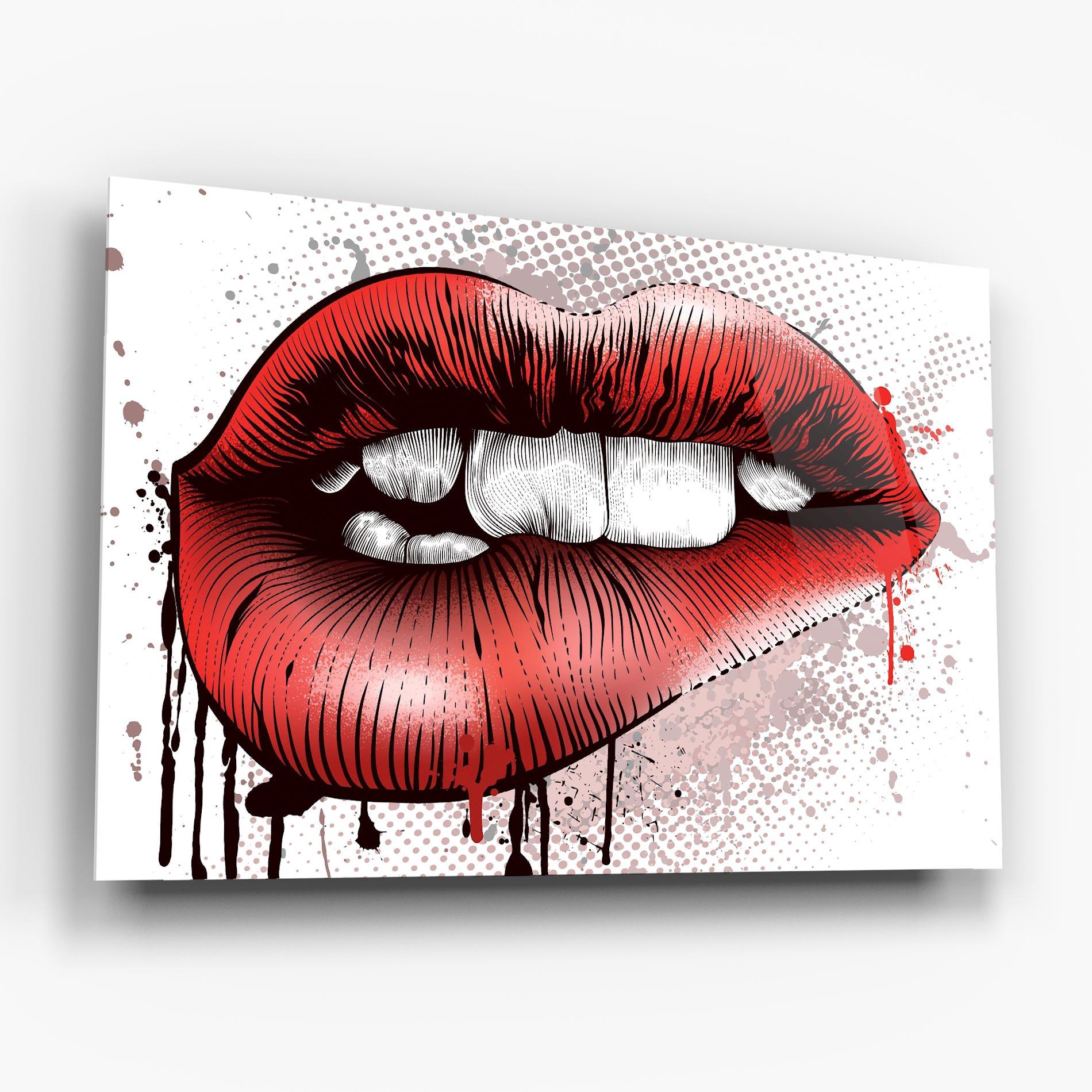 Tablou Sticla Lips Pop Artistic mockup 6