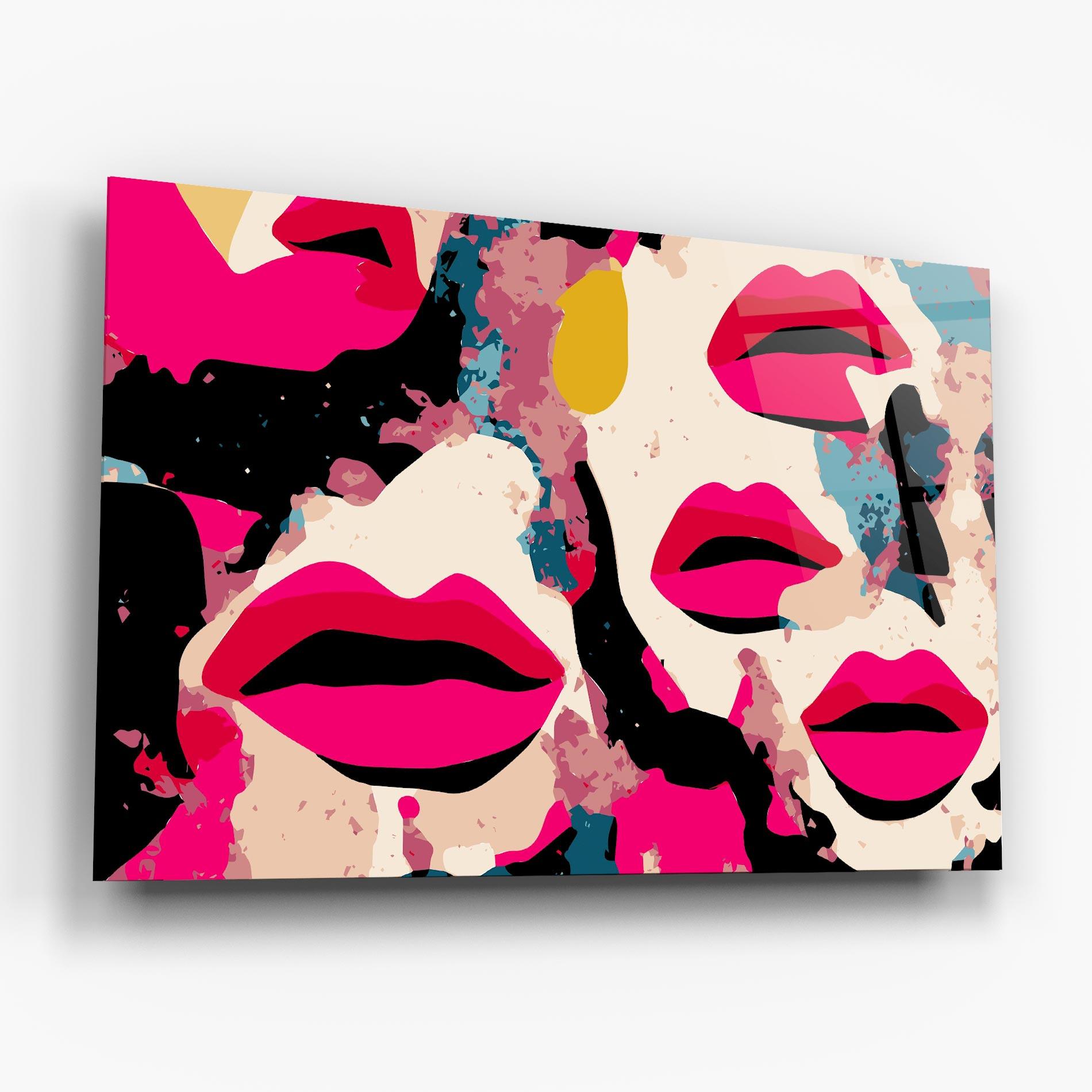 Tablou Sticla Pink Lips mockup 6