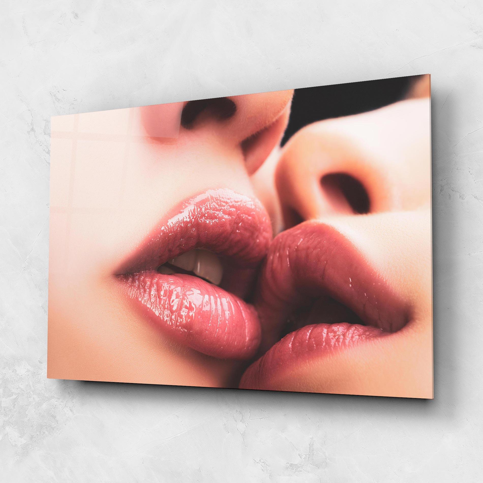 Tablou Sticla Beautiful Lips mockup 1