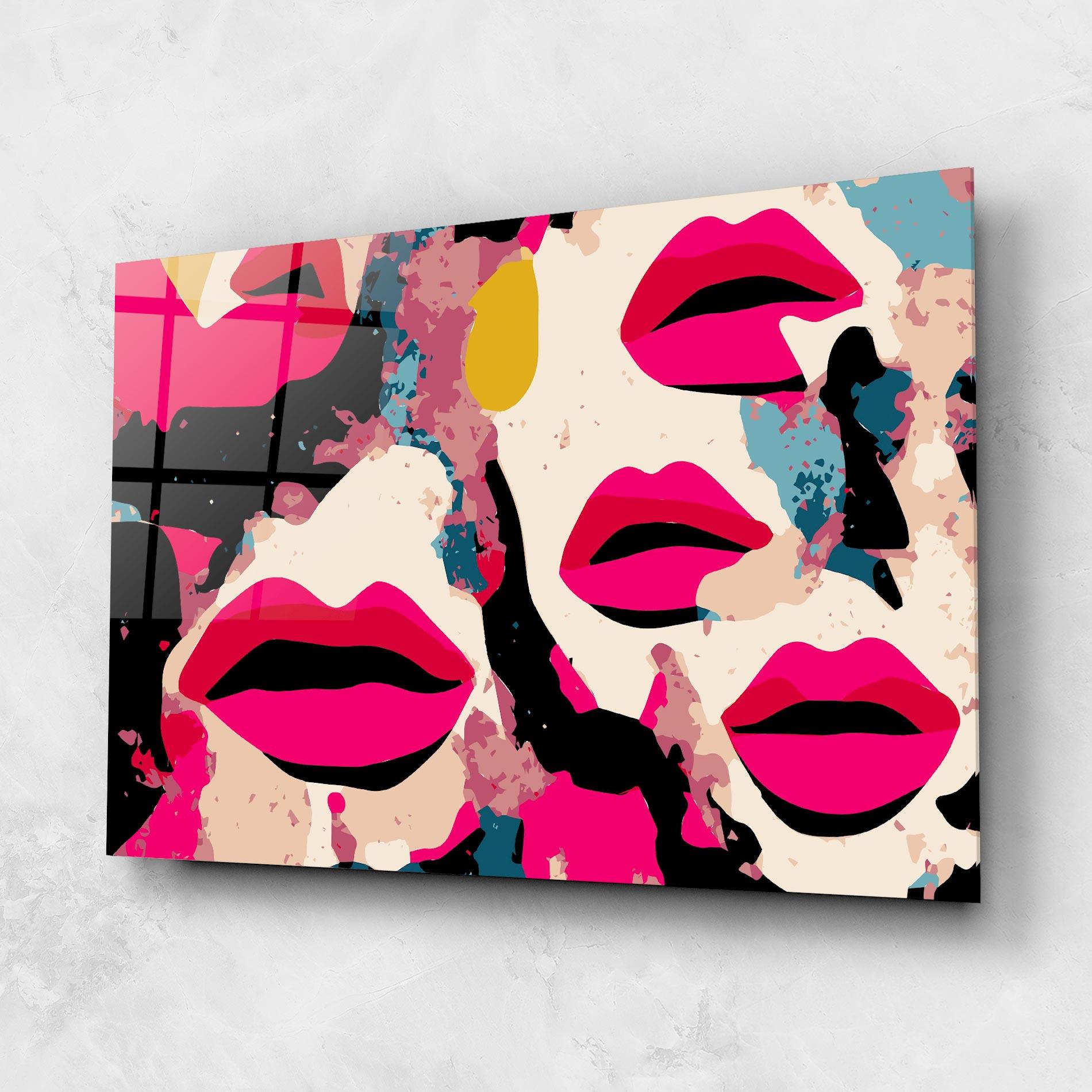 Tablou Sticla Pink Lips mockup 1