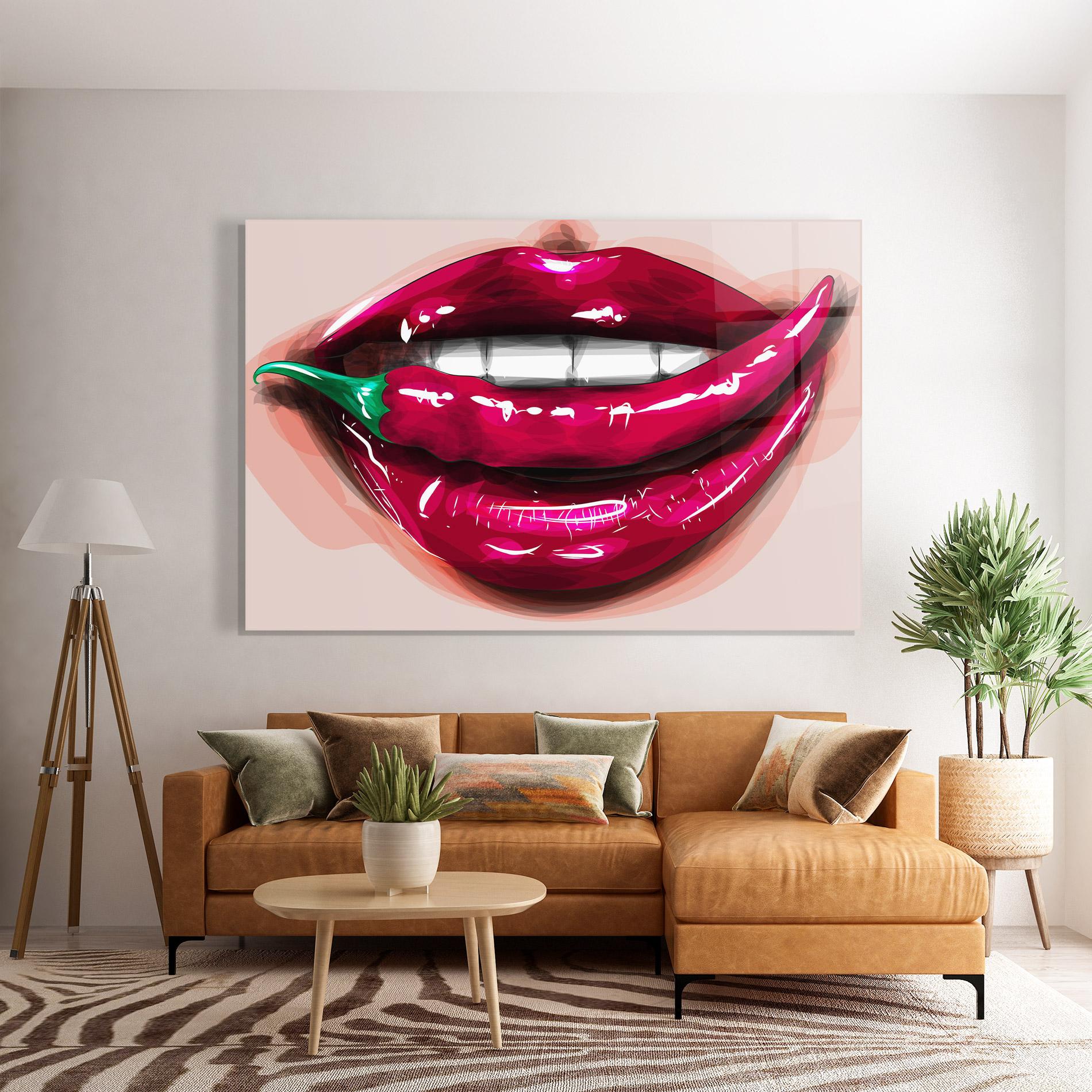 Tablou Sticla Chilli Lips mockup 7