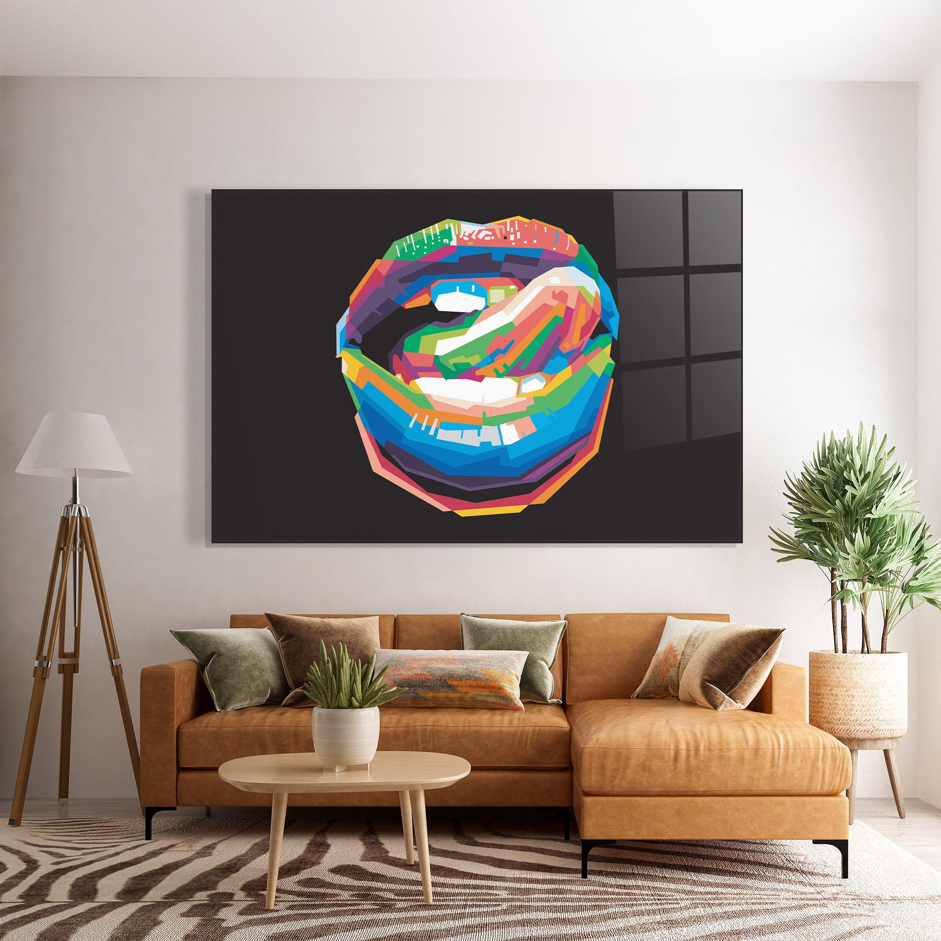 Tablou Sticla Lips Toungue mockup 7