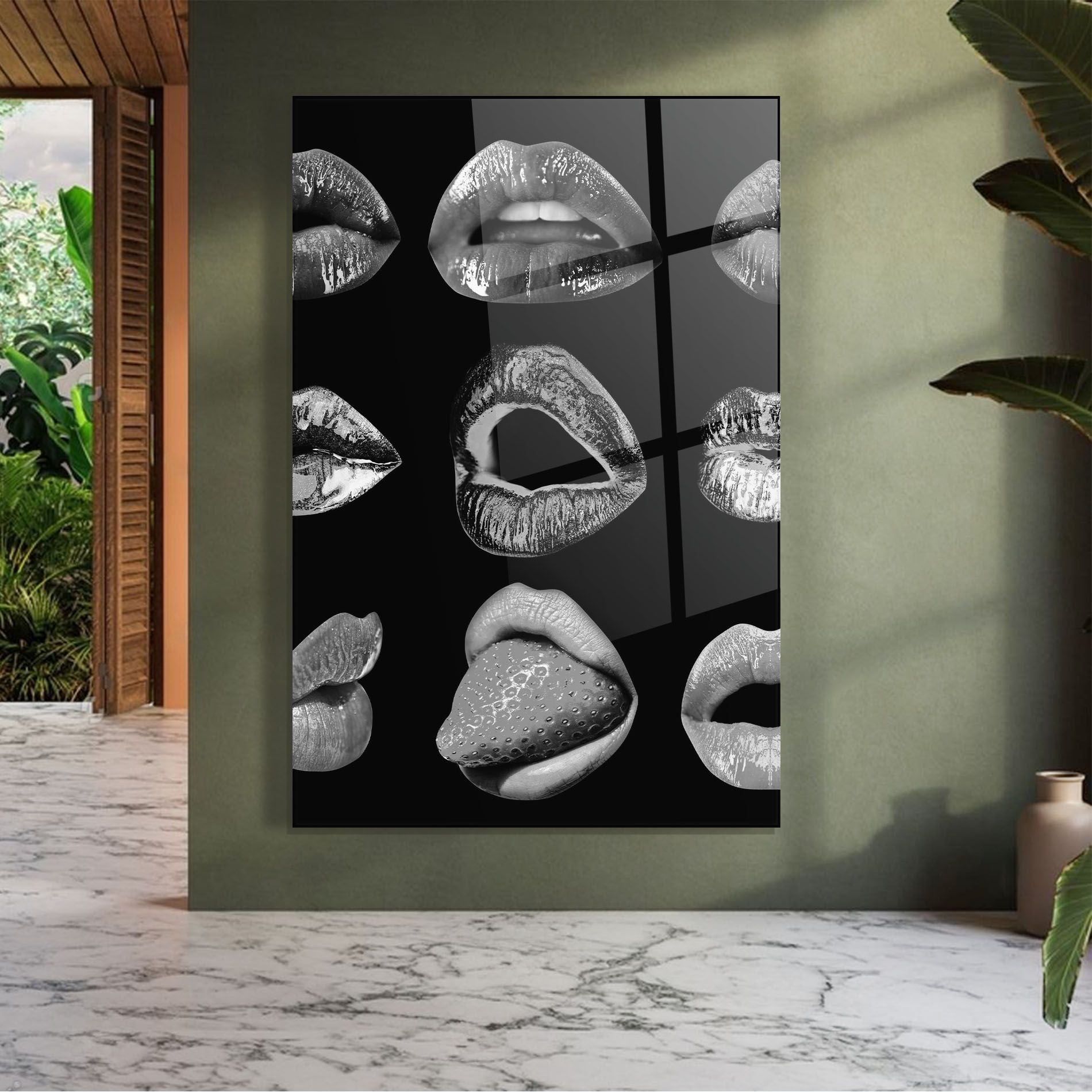 Grey Lips Collage mockup 7