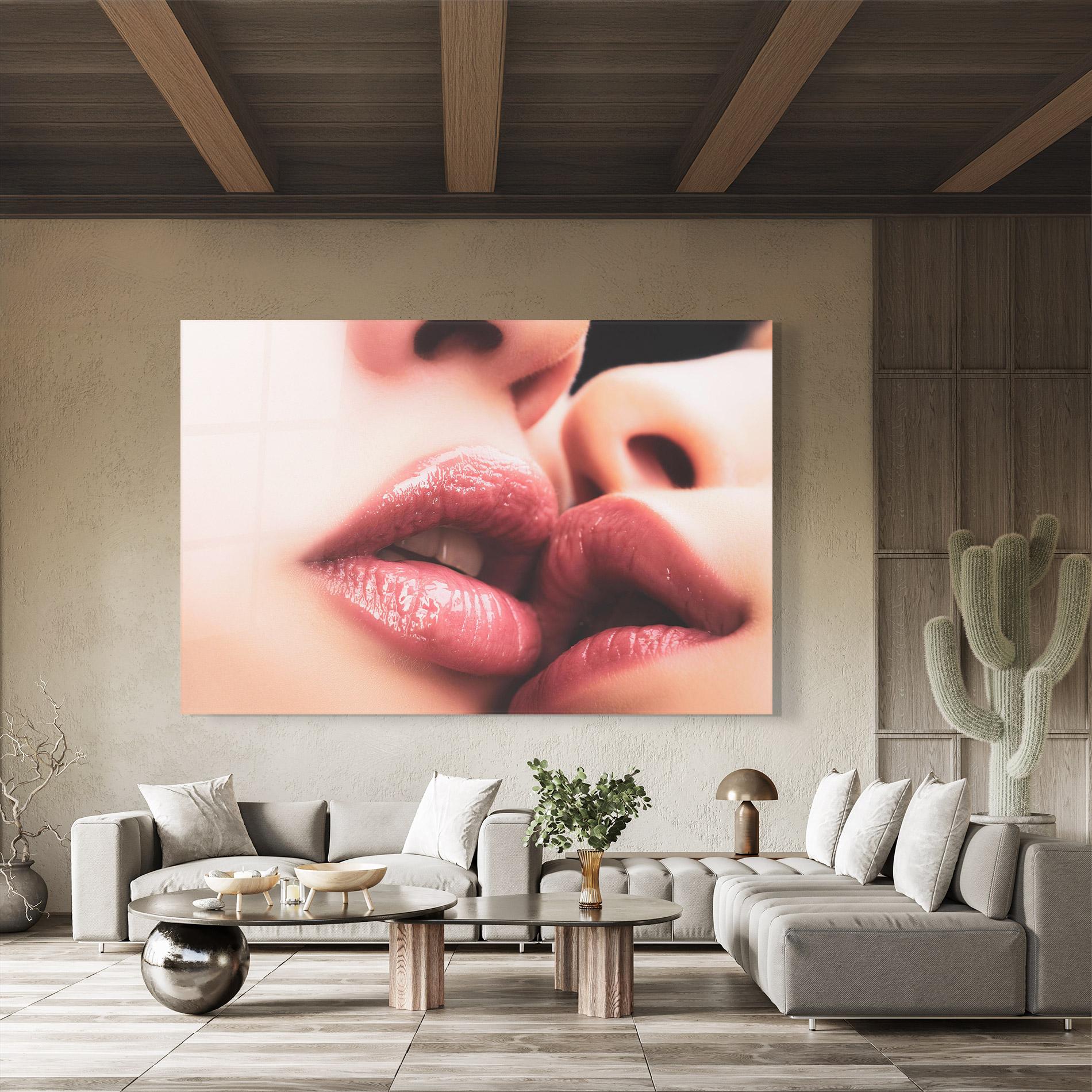 Tablou Sticla Beautiful Lips mockup 8