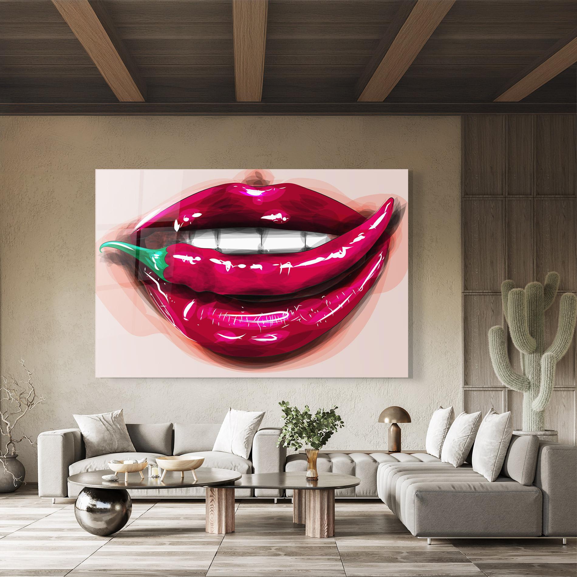 Tablou Sticla Chilli Lips mockup 8