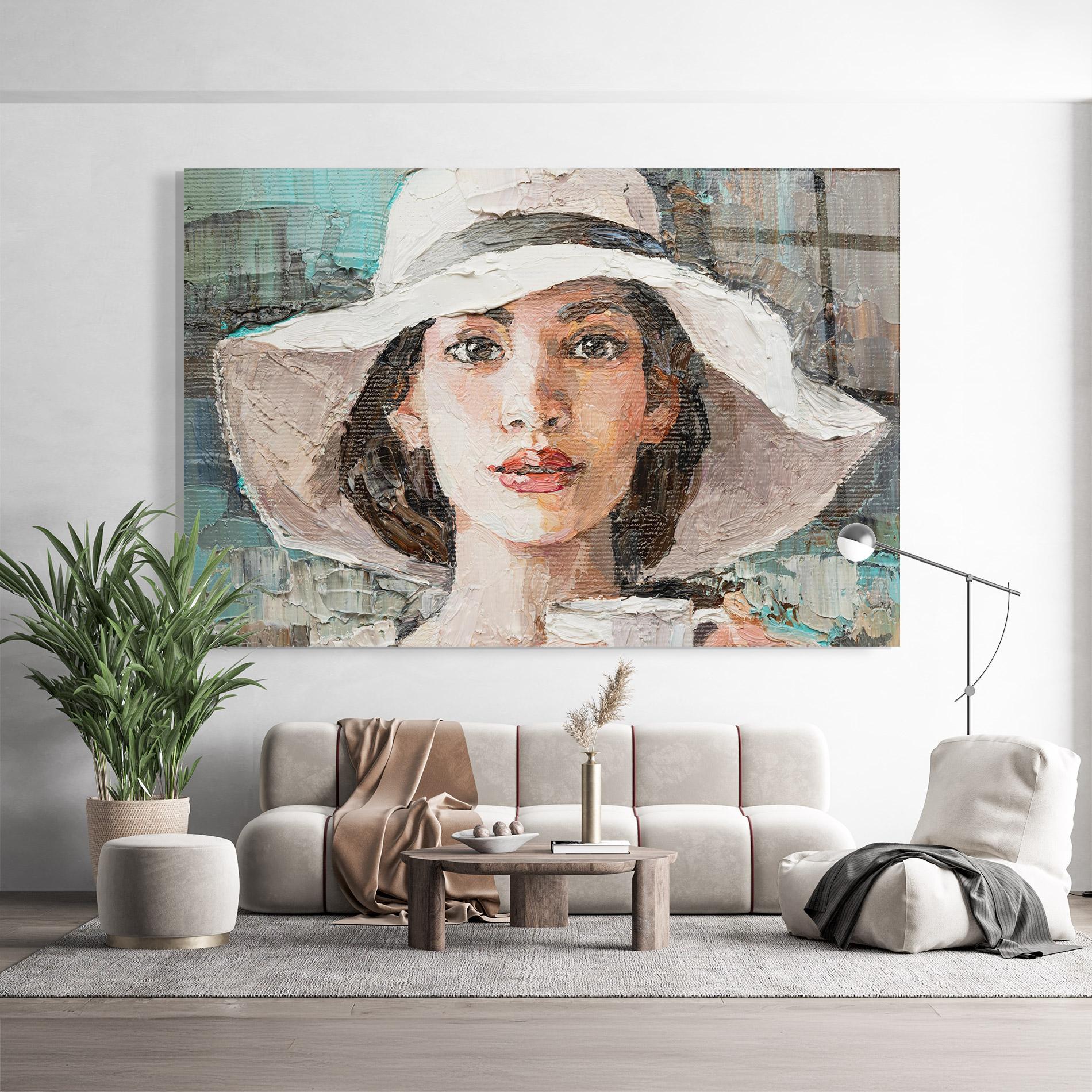 Tablou Sticla White Lady mockup 9