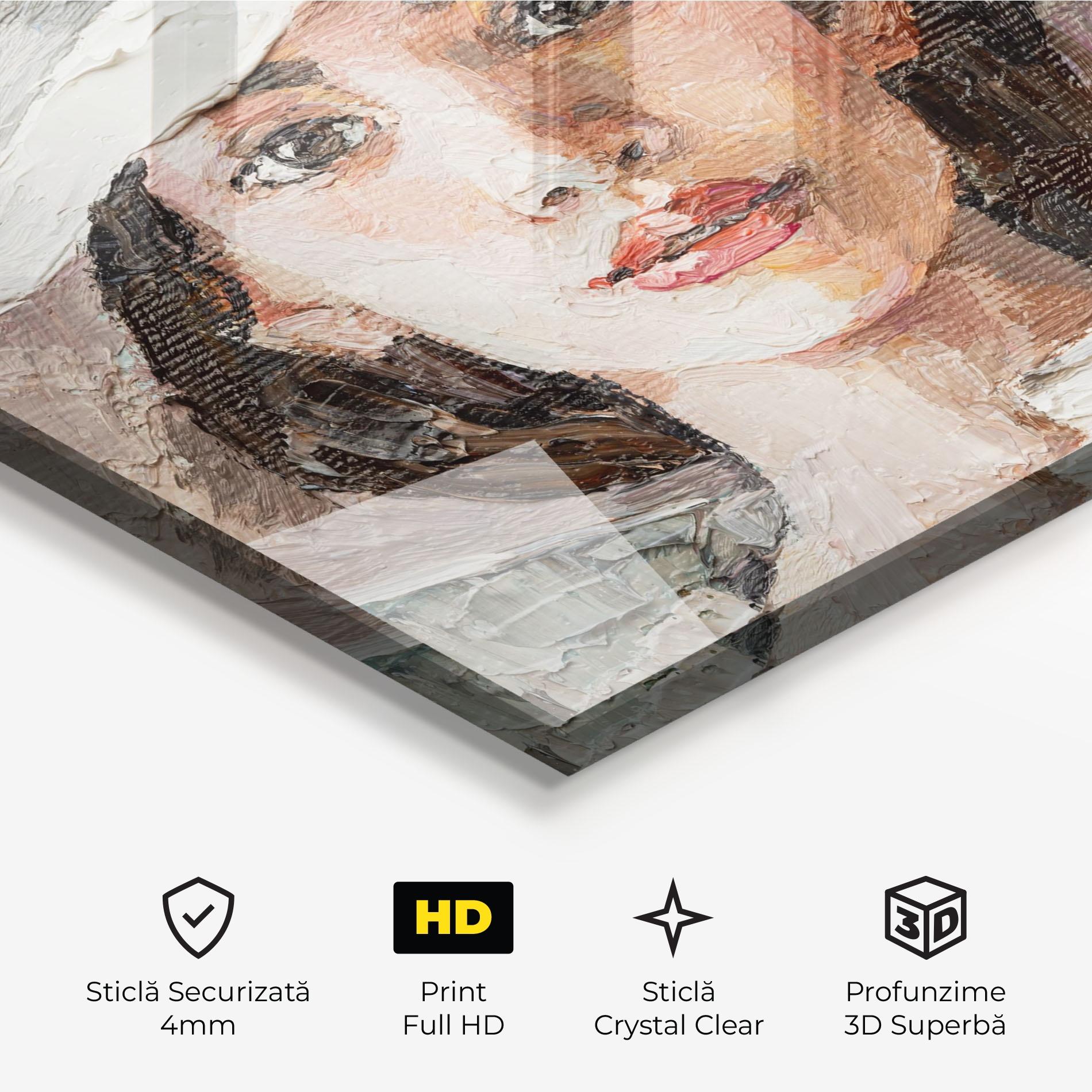 Tablou Sticla White Lady mockup 3