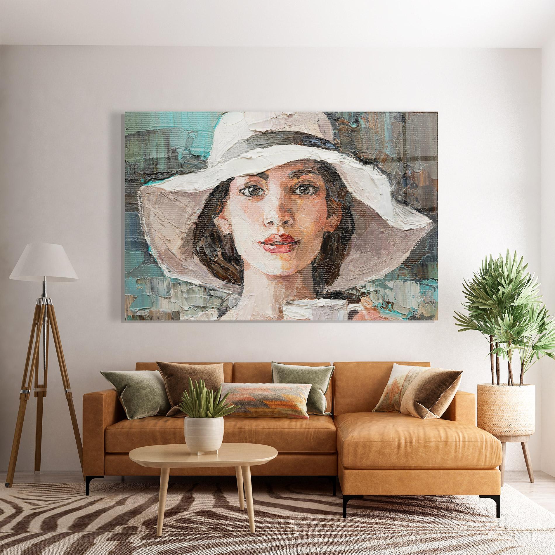 Tablou Sticla White Lady mockup 7