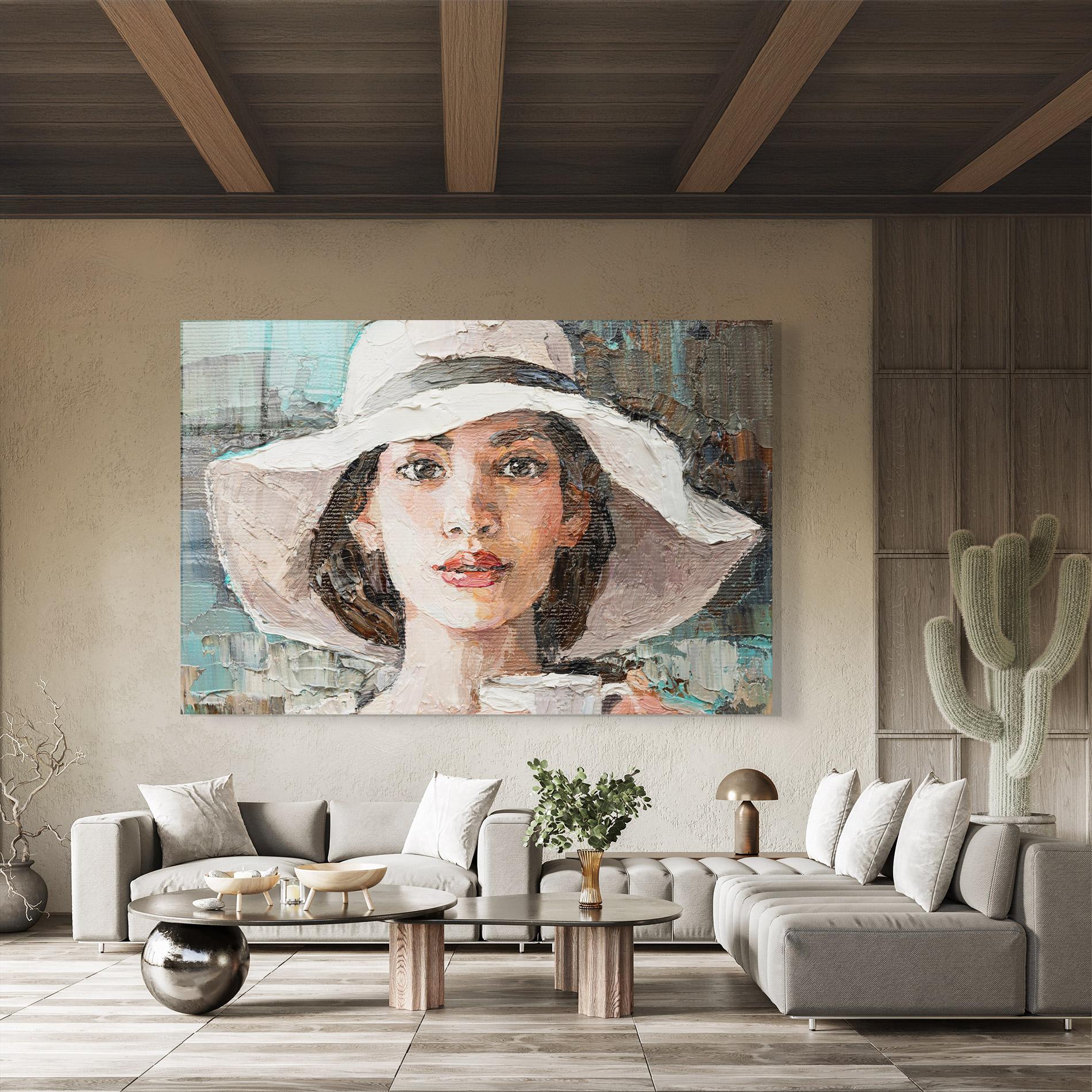 Tablou Sticla White Lady mockup 8